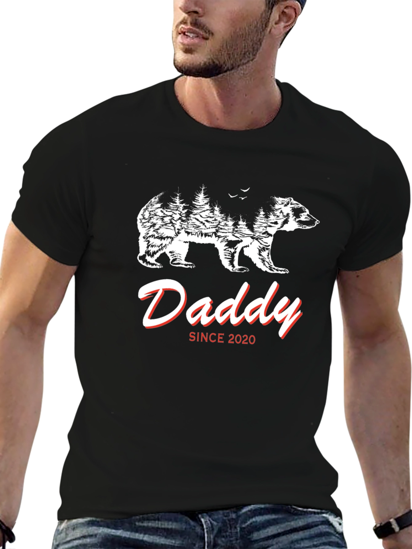 Daddy Bear Since 2020 Black T-Shirt