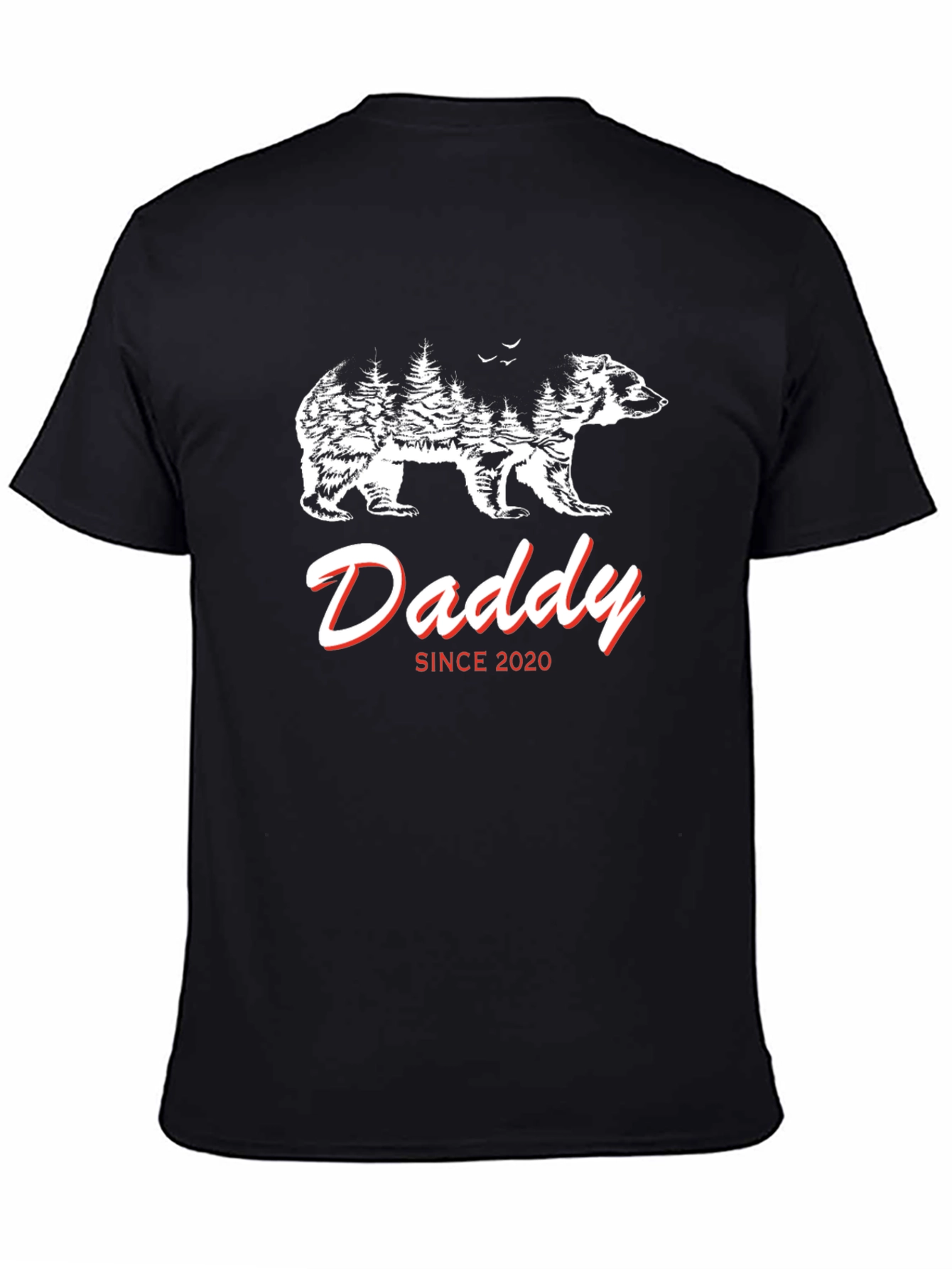 Daddy Bear Since 2020 Black T-Shirt