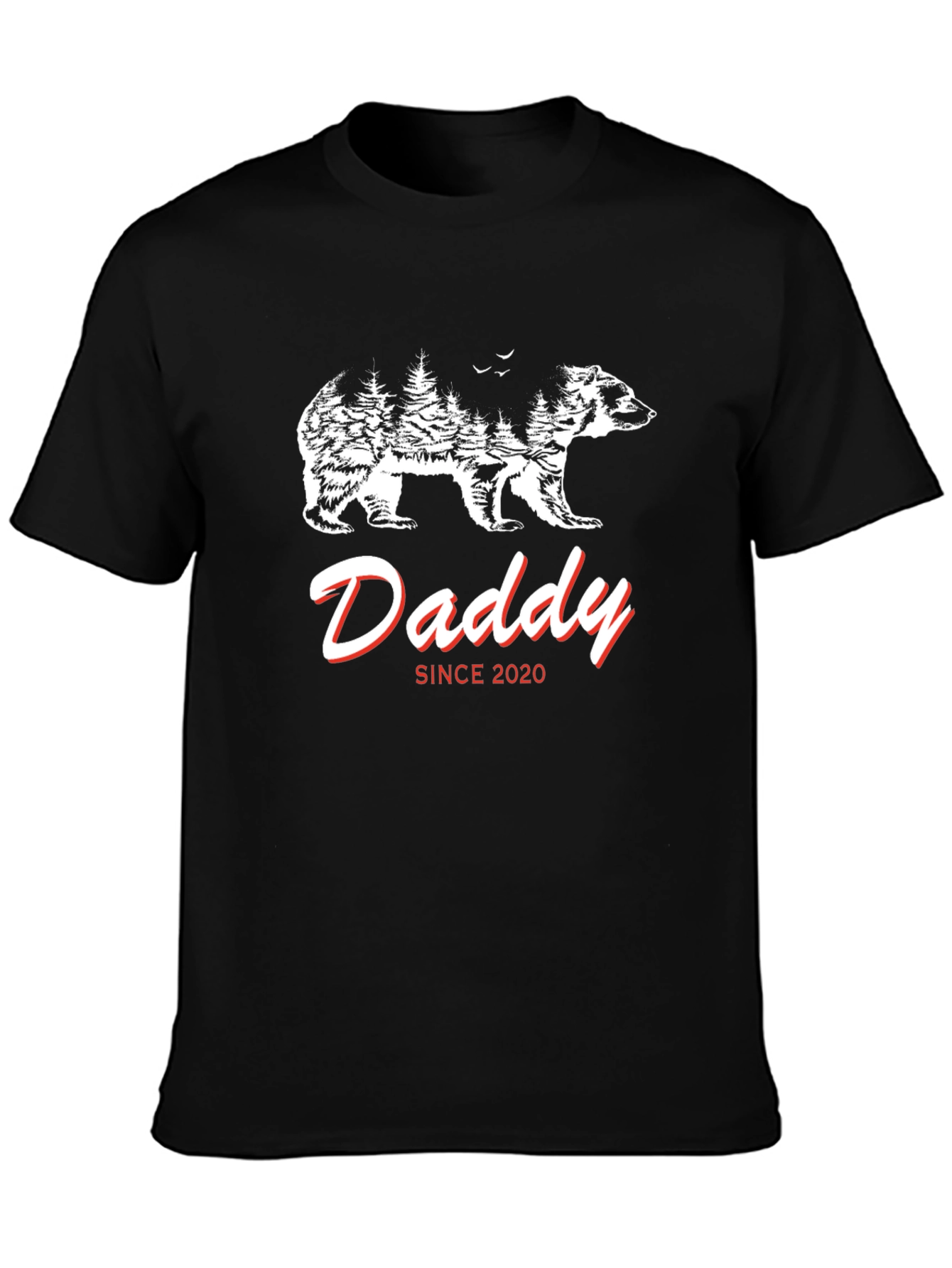 Daddy Bear Since 2020 Black T-Shirt