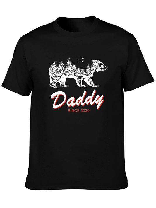 Daddy Bear Since 2020 Black T-Shirt