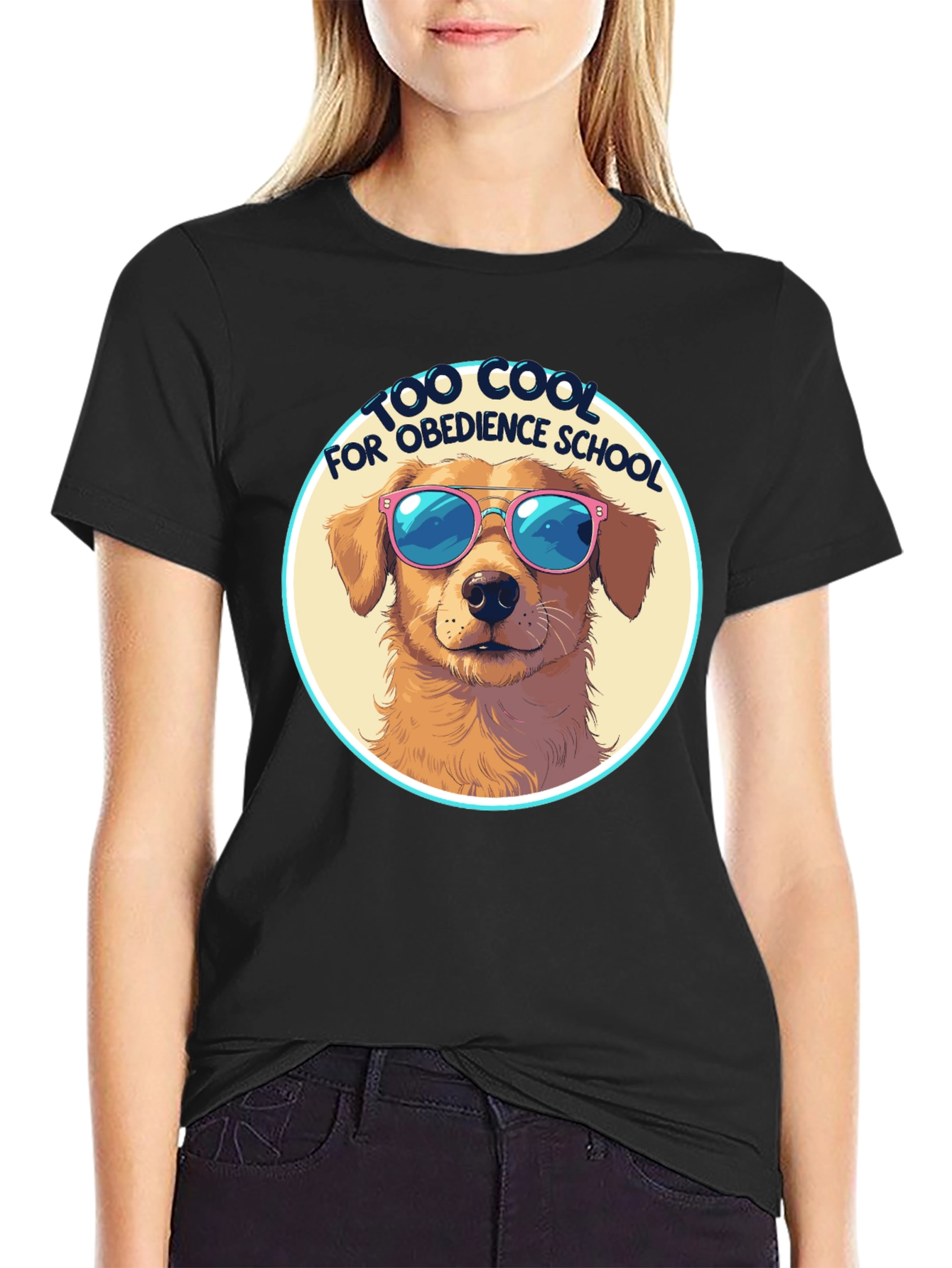 Cool Dog T-Shirt - Golden Retriever in Sunglasses