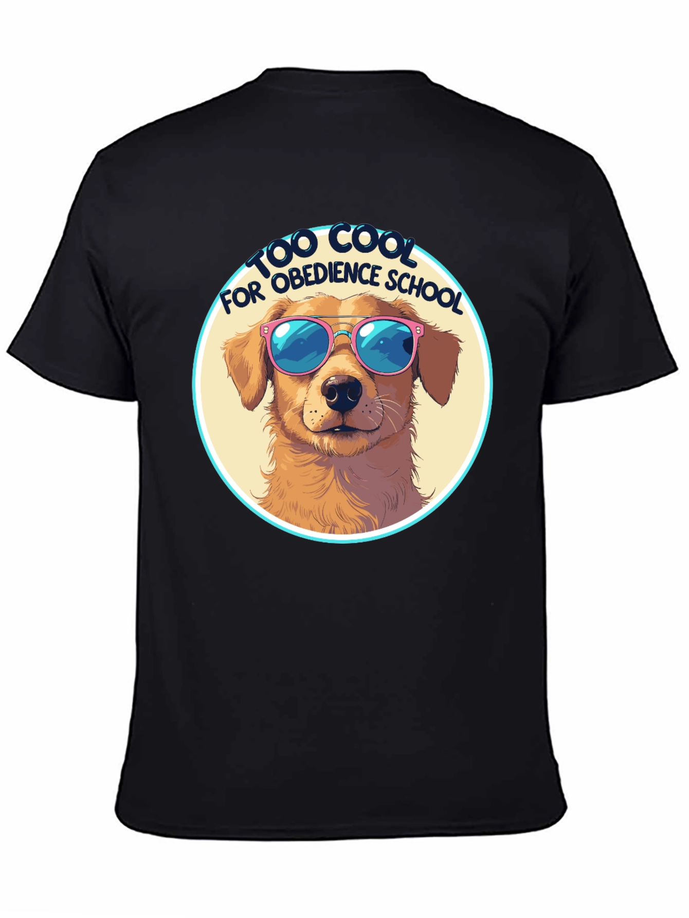 Cool Dog T-Shirt - Golden Retriever in Sunglasses