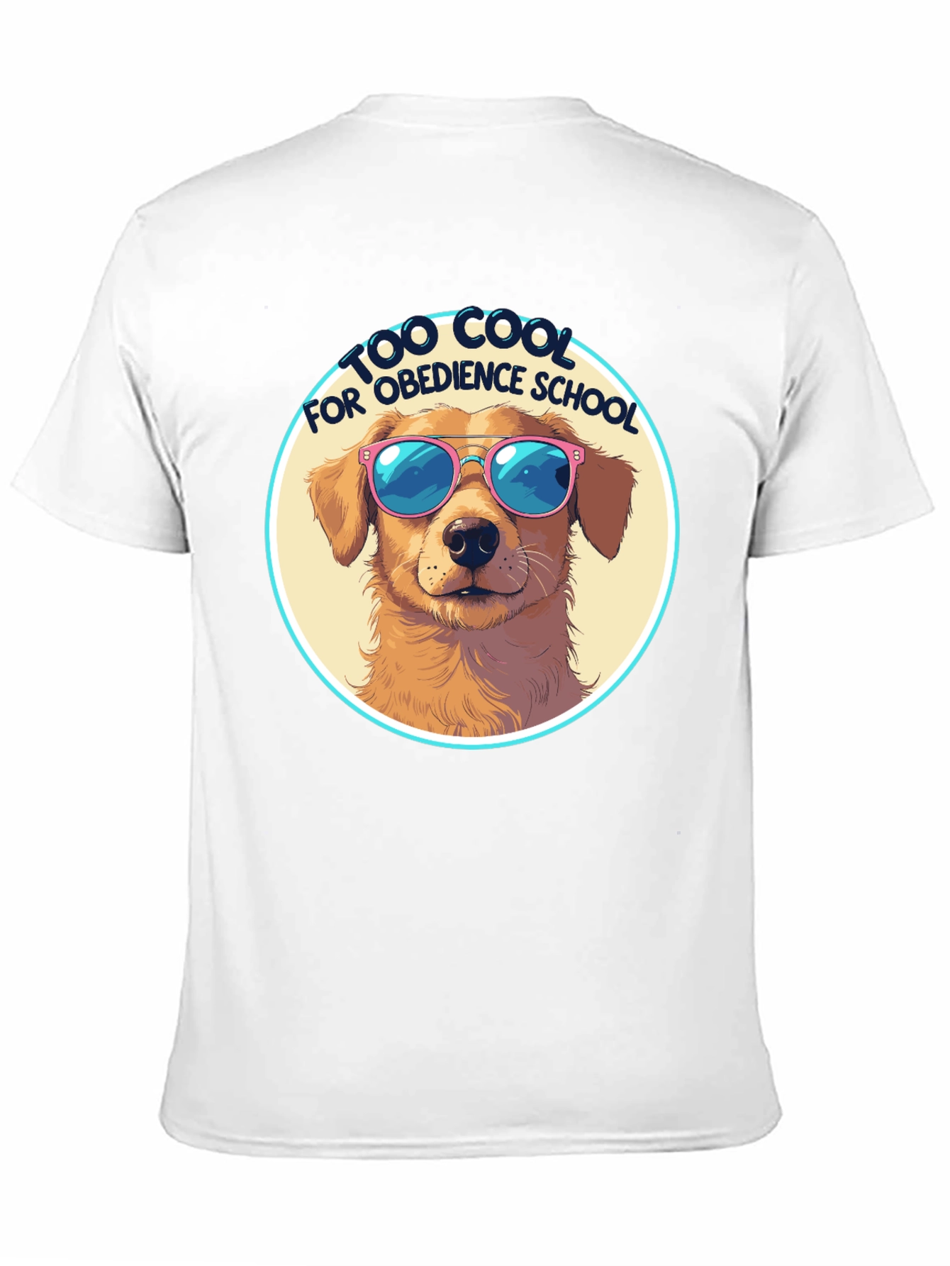 Cool Dog T-Shirt - Golden Retriever in Sunglasses