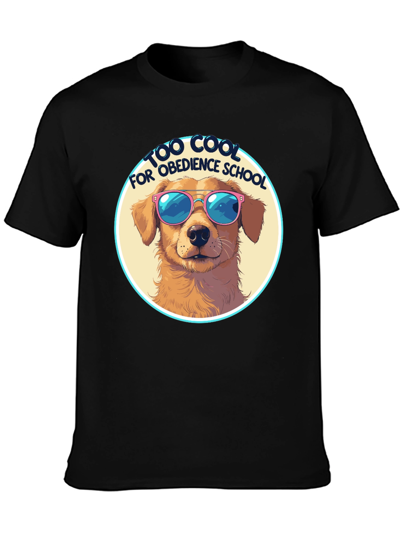Cool Dog T-Shirt - Golden Retriever in Sunglasses