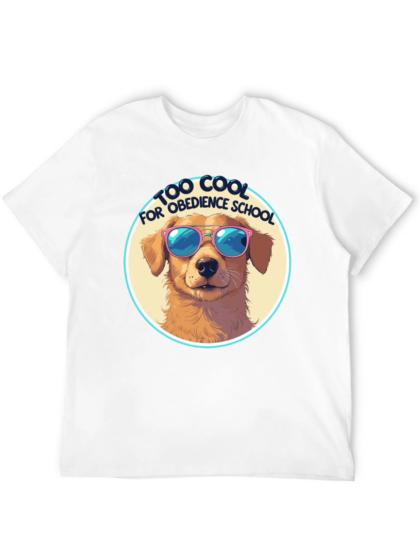 Cool Dog T-Shirt - Golden Retriever in Sunglasses