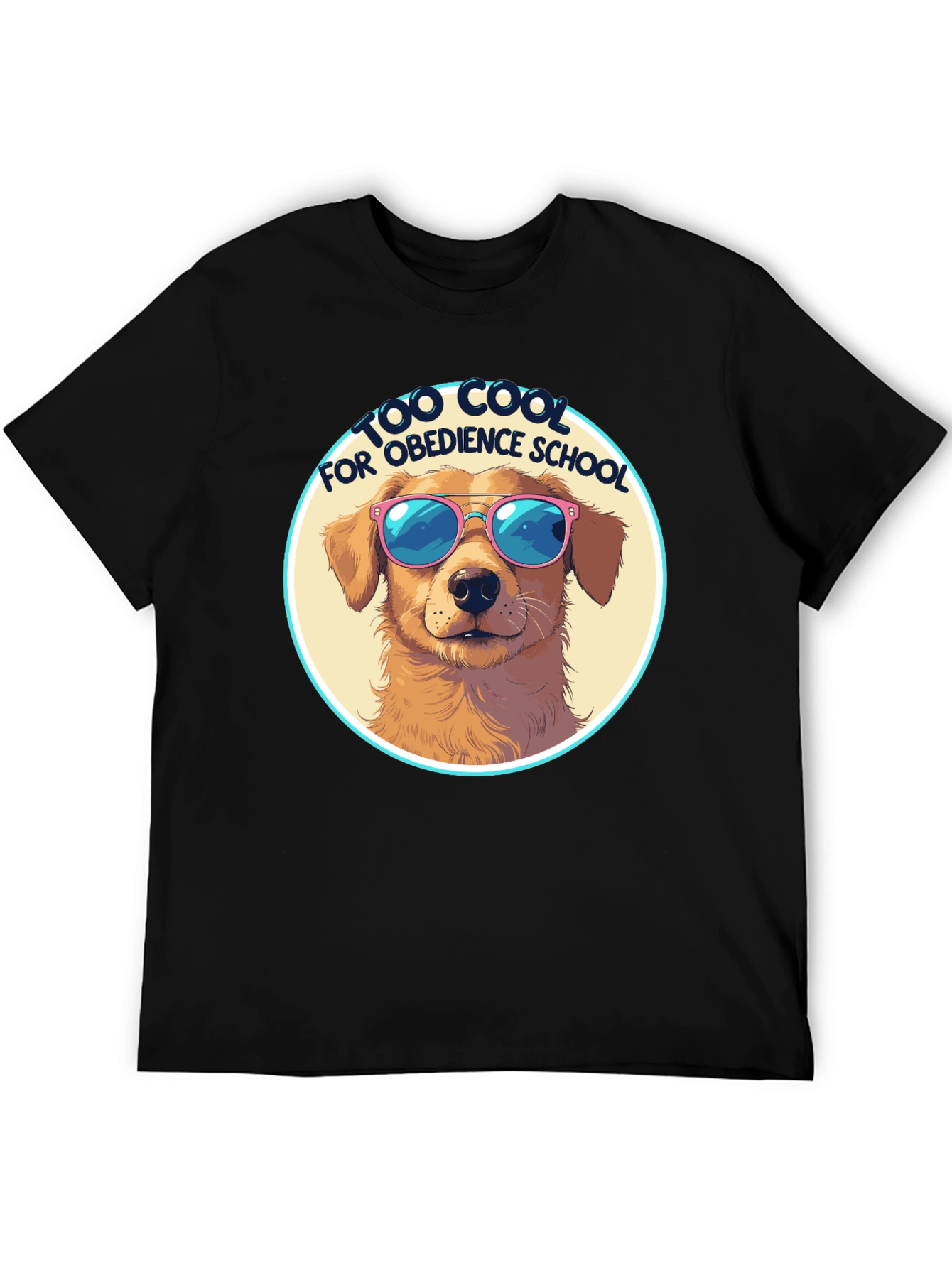 Cool Dog T-Shirt - Golden Retriever in Sunglasses