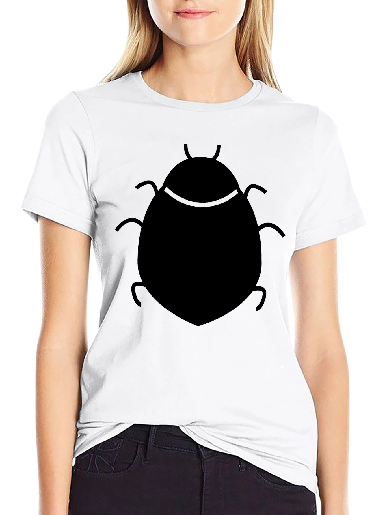 Black T-Shirt with Insect Design