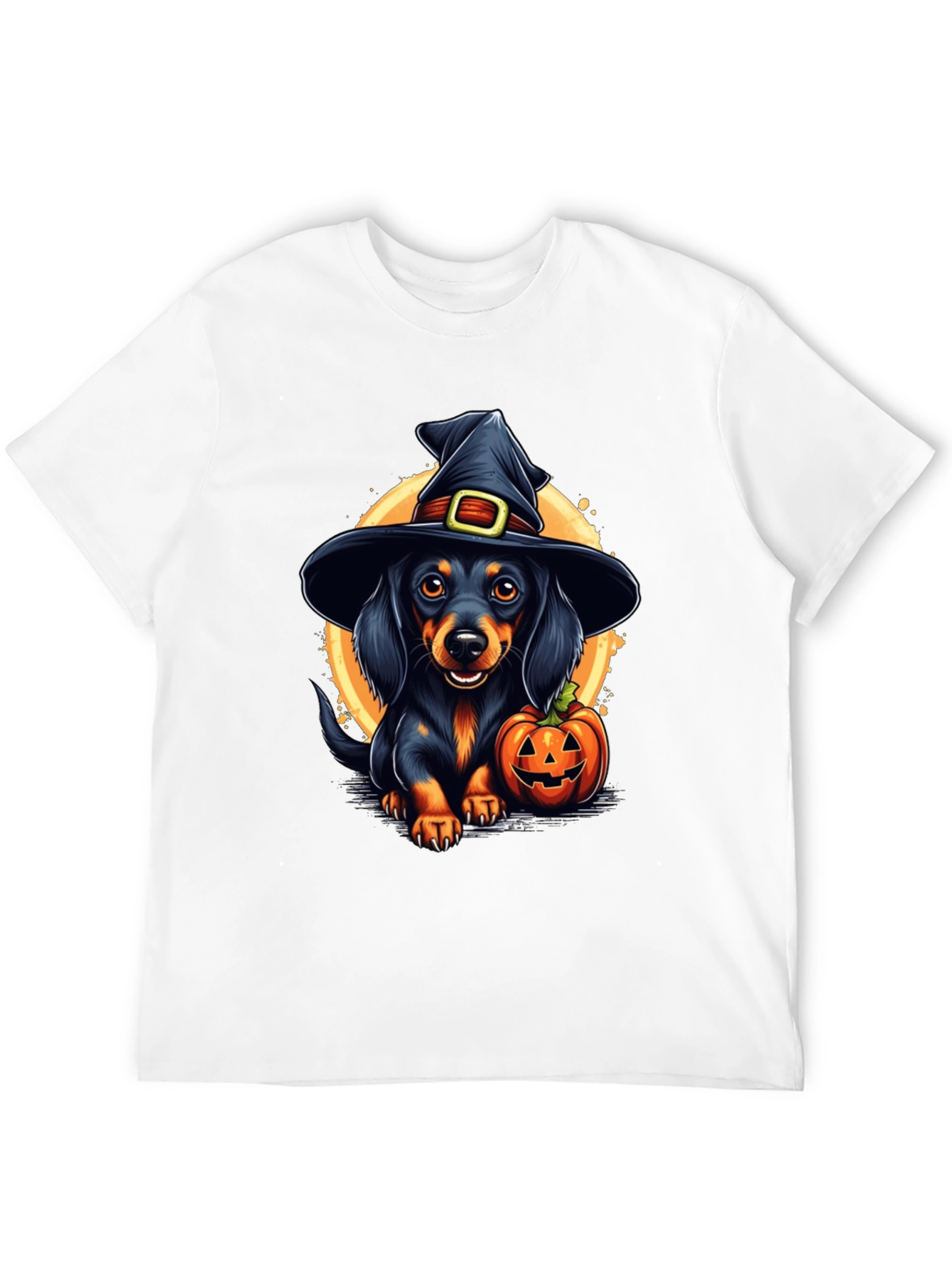 Halloween Dachshund Witch T-Shirt
