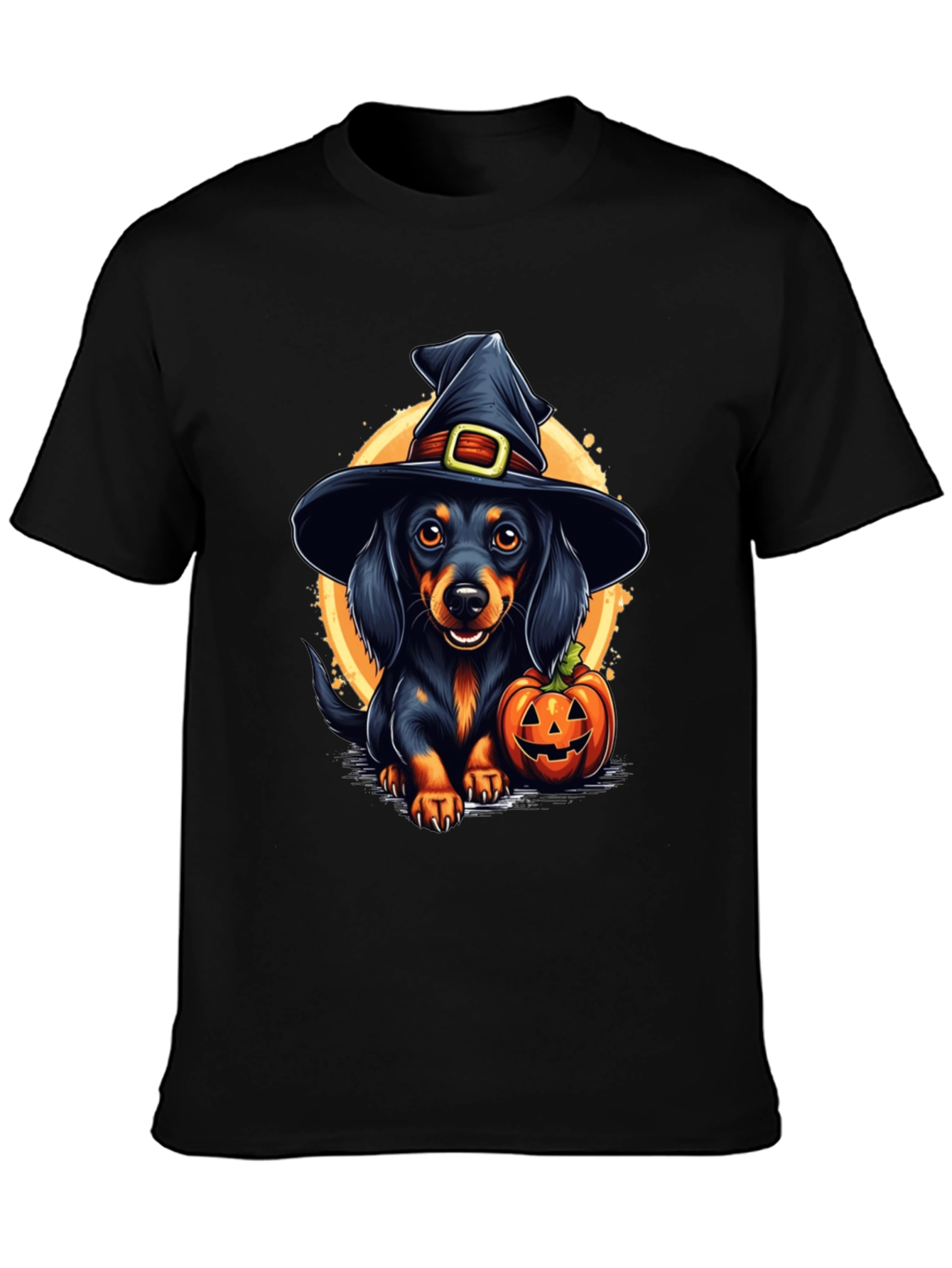 Halloween Dachshund Witch T-Shirt