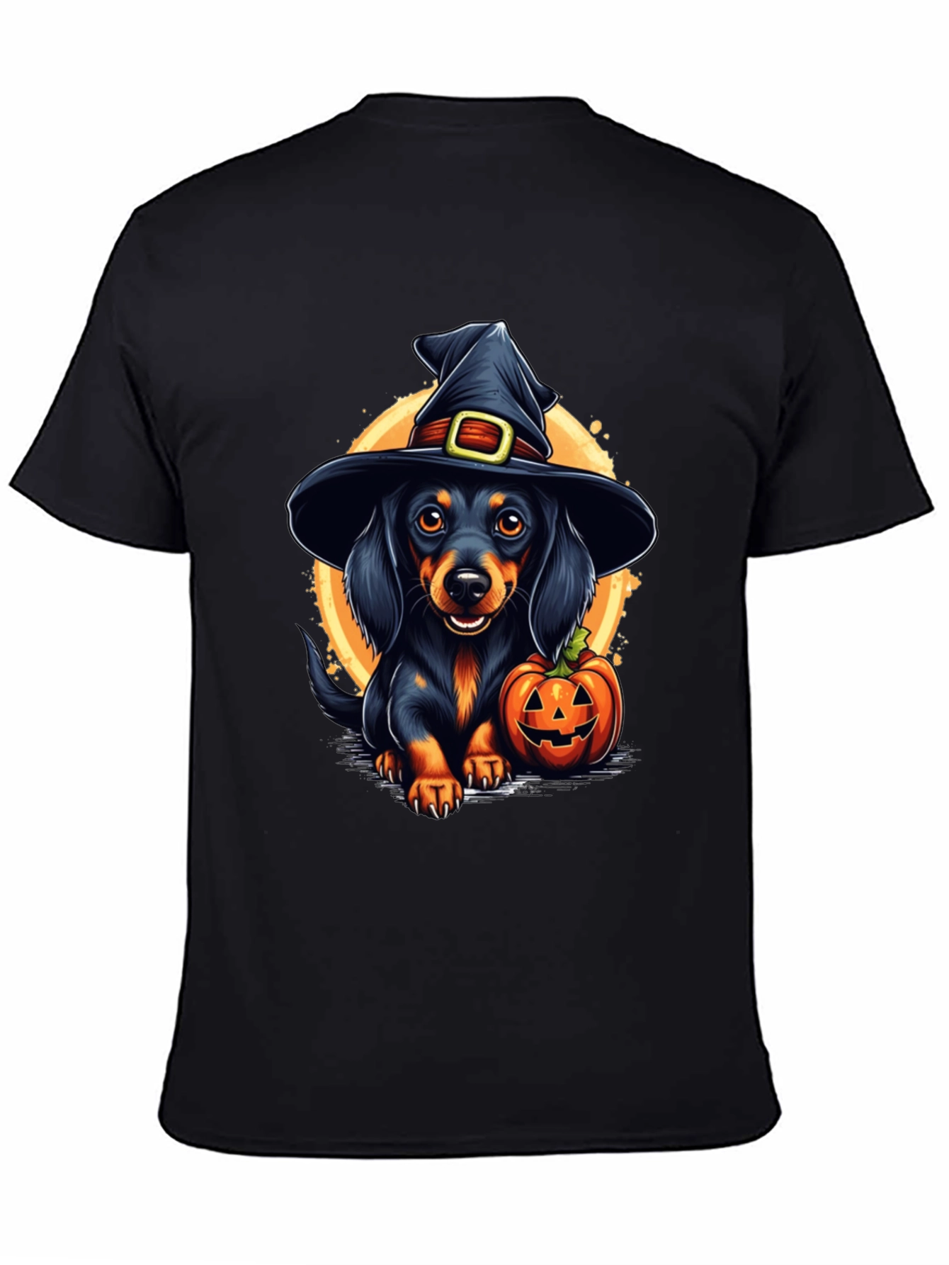 Halloween Dachshund Witch T-Shirt