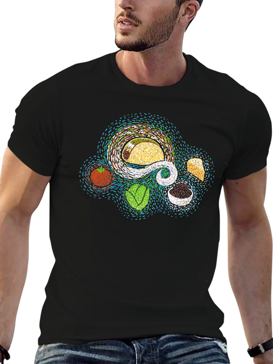 Taco Ingredients Art T-Shirt