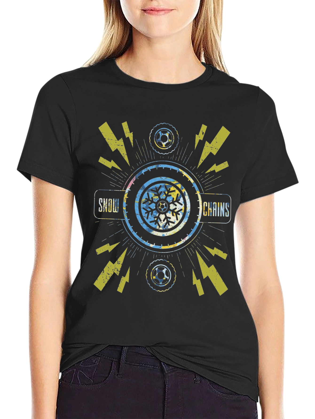 Snow Chains Graphic T-Shirt