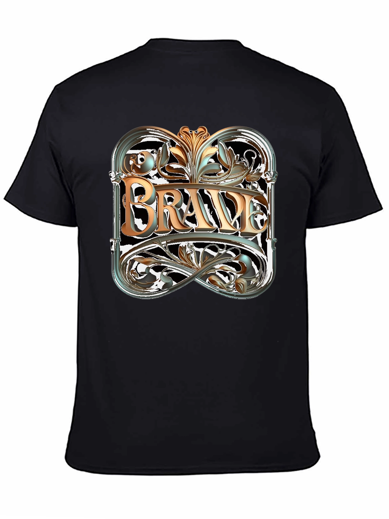Brave Graphic Tee - Black Cotton Blend