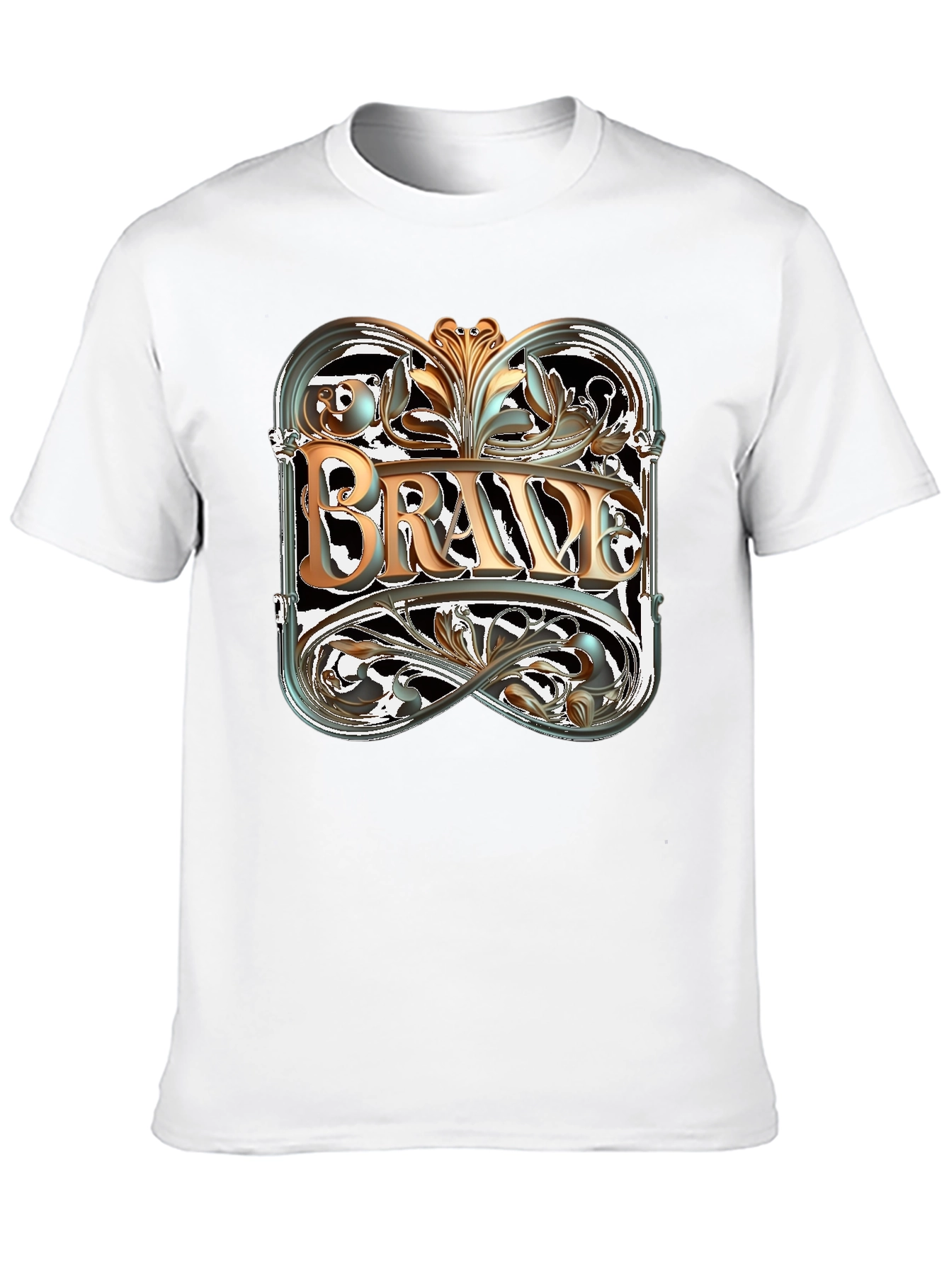 Brave Graphic Tee - Black Cotton Blend
