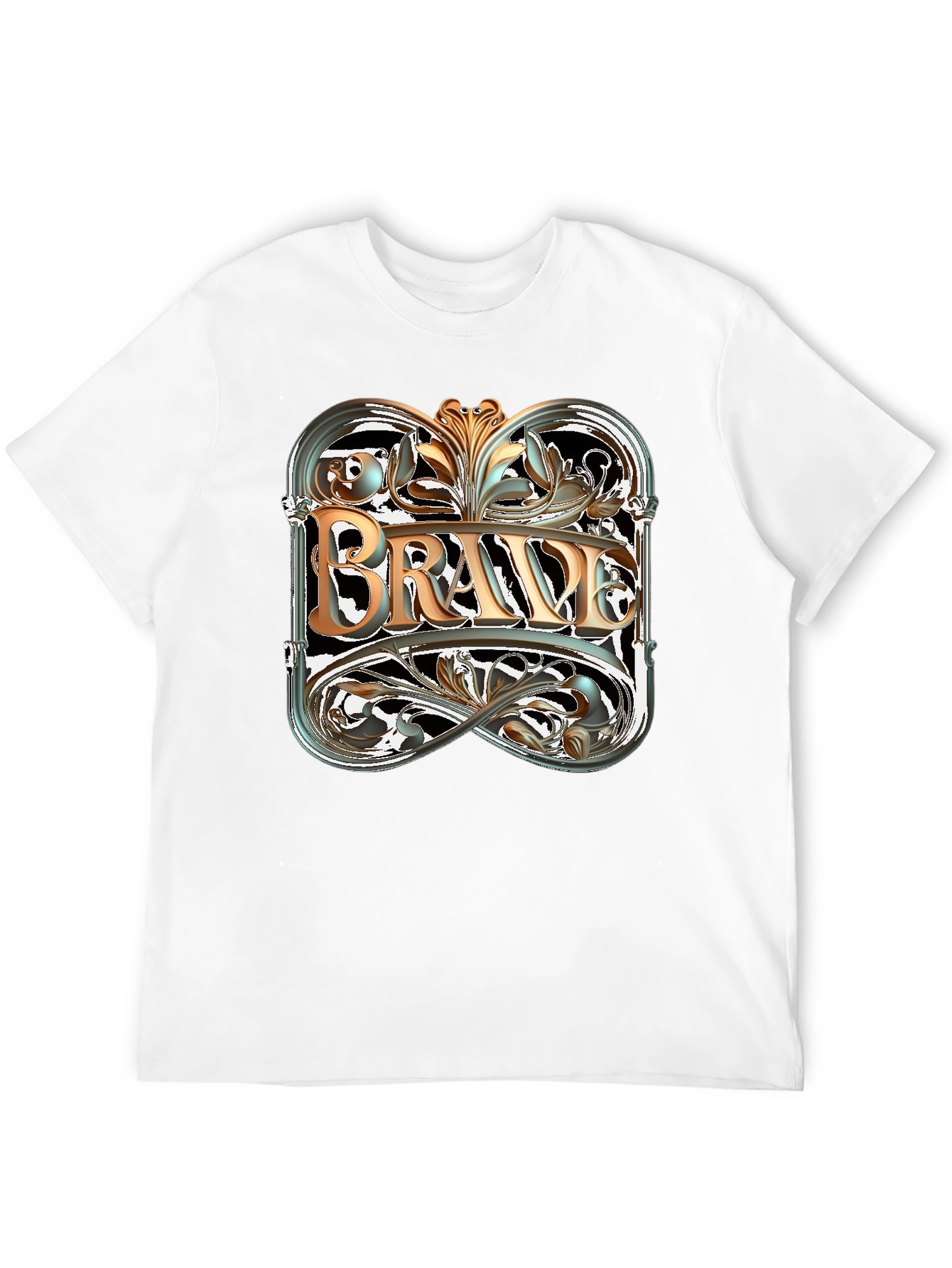 Brave Graphic Tee - Black Cotton Blend