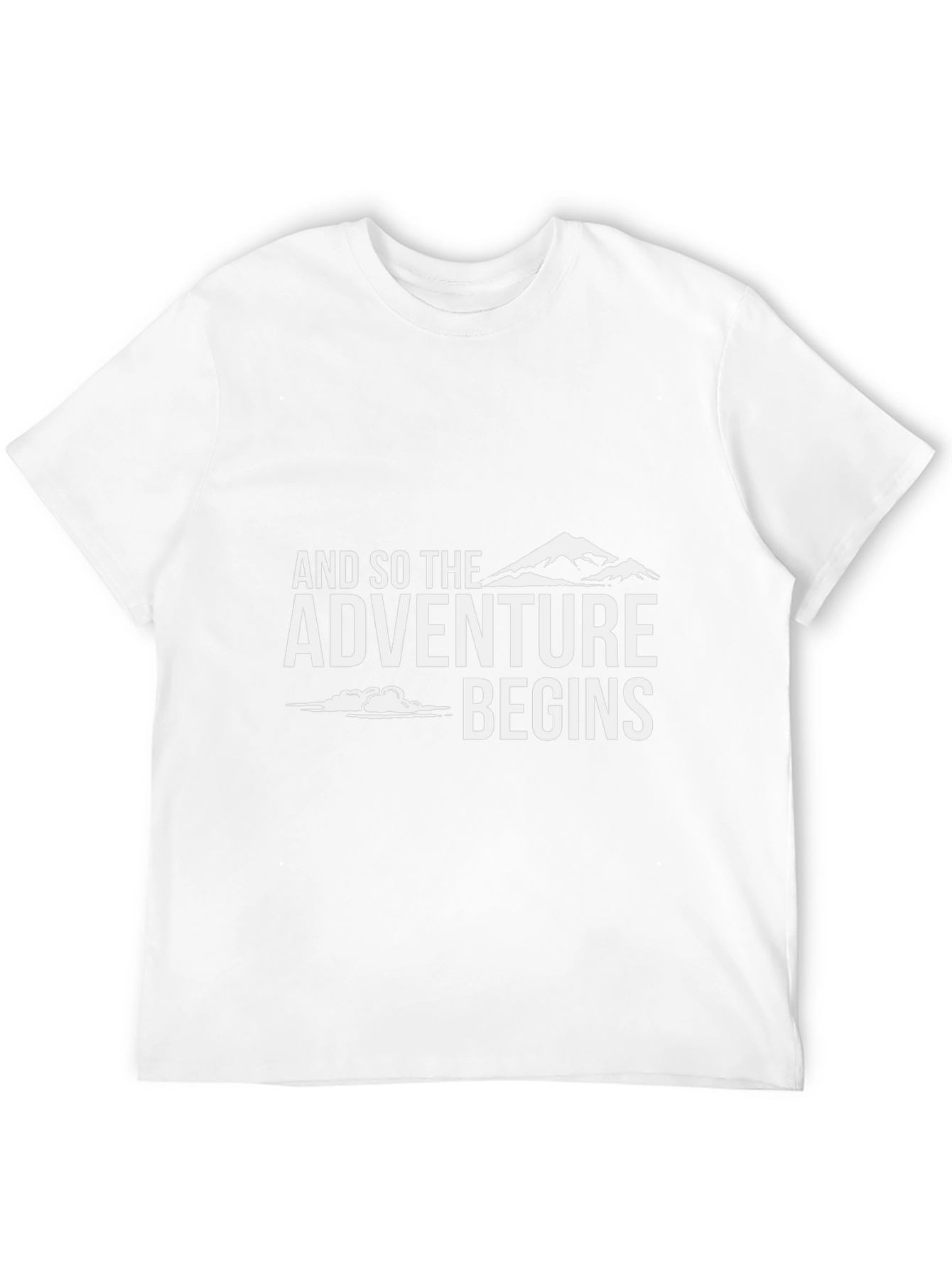 Adventure Begins Graphic Tee - Black Cotton Casual T-Shirt