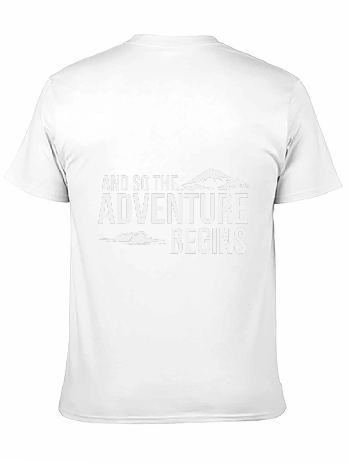 Adventure Begins Graphic Tee - Black Cotton Casual T-Shirt