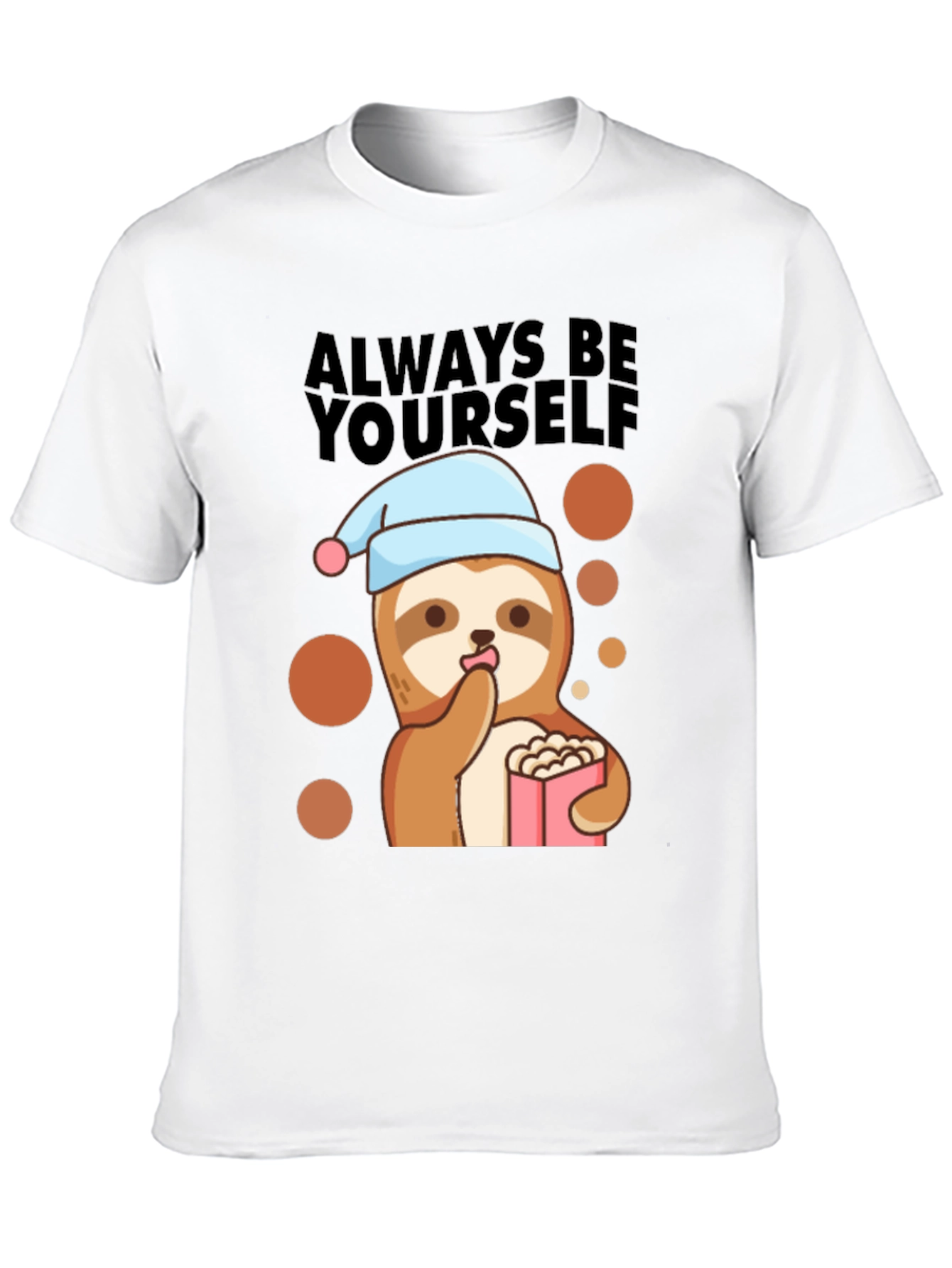 Sloth Always Be Yourself Black T-Shirt