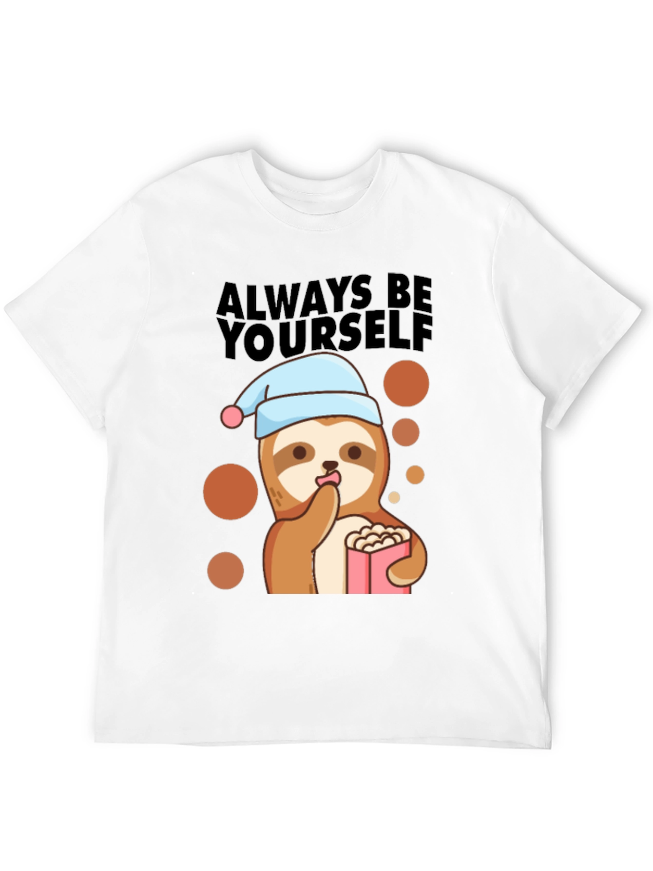 Sloth Always Be Yourself Black T-Shirt