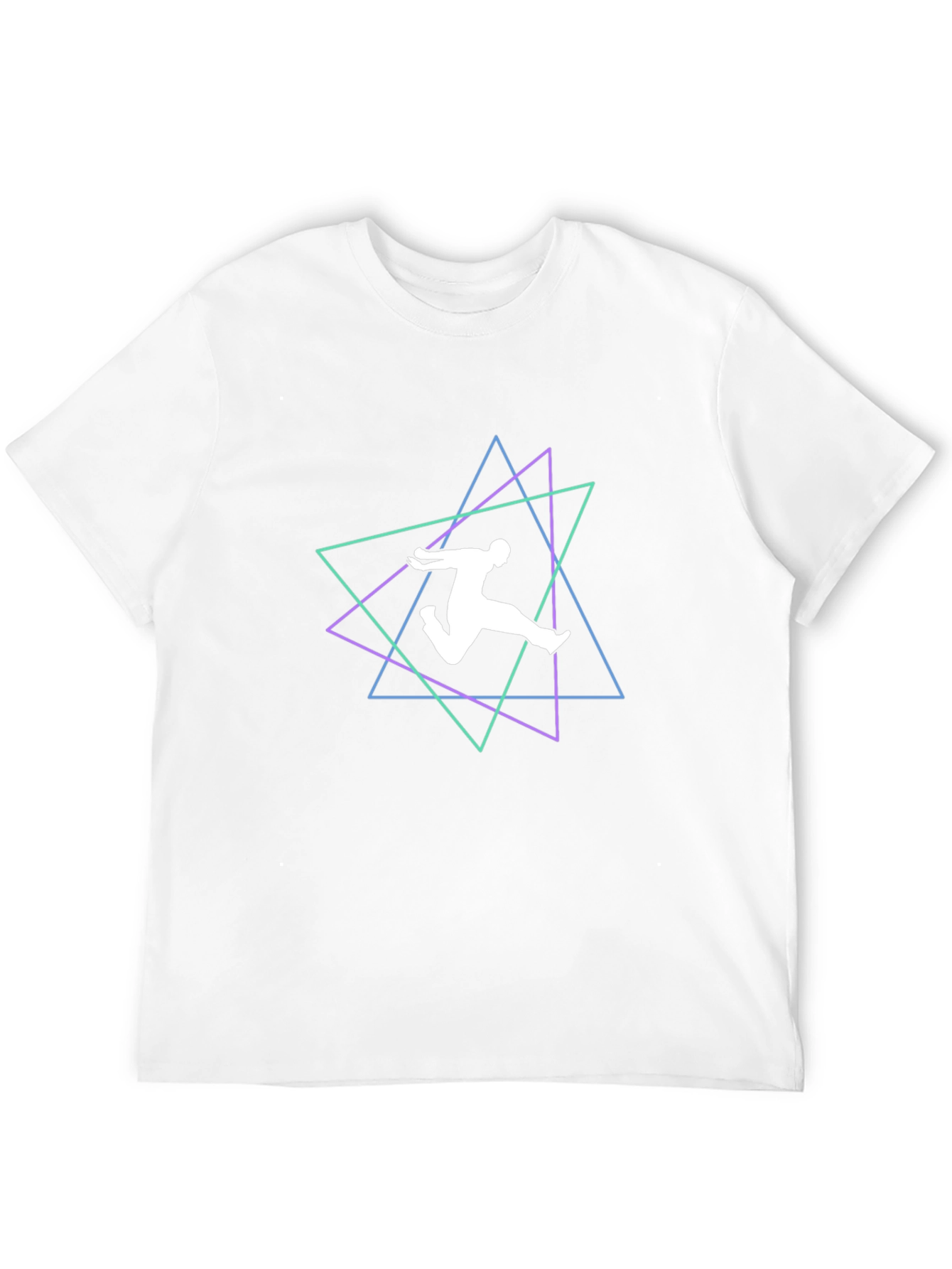 Geometric Runner Black T-Shirt