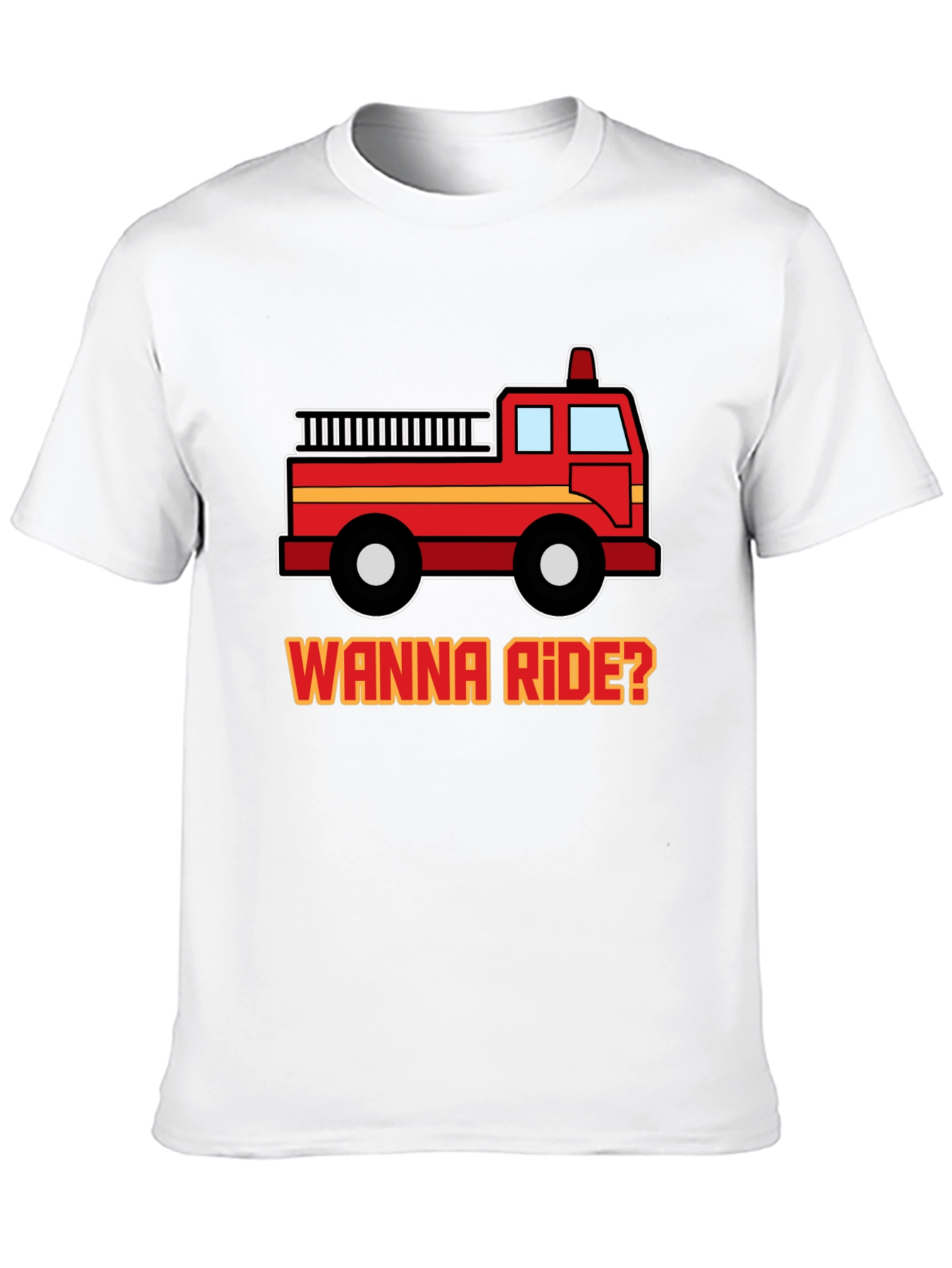 Wanna Ride? Firetruck Graphic Tee