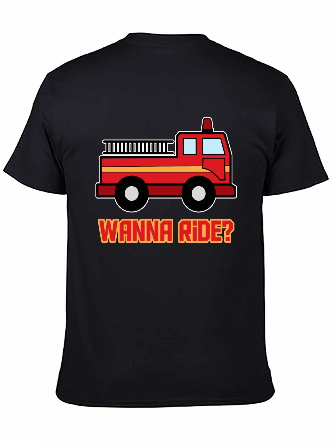 Wanna Ride? Firetruck Graphic Tee