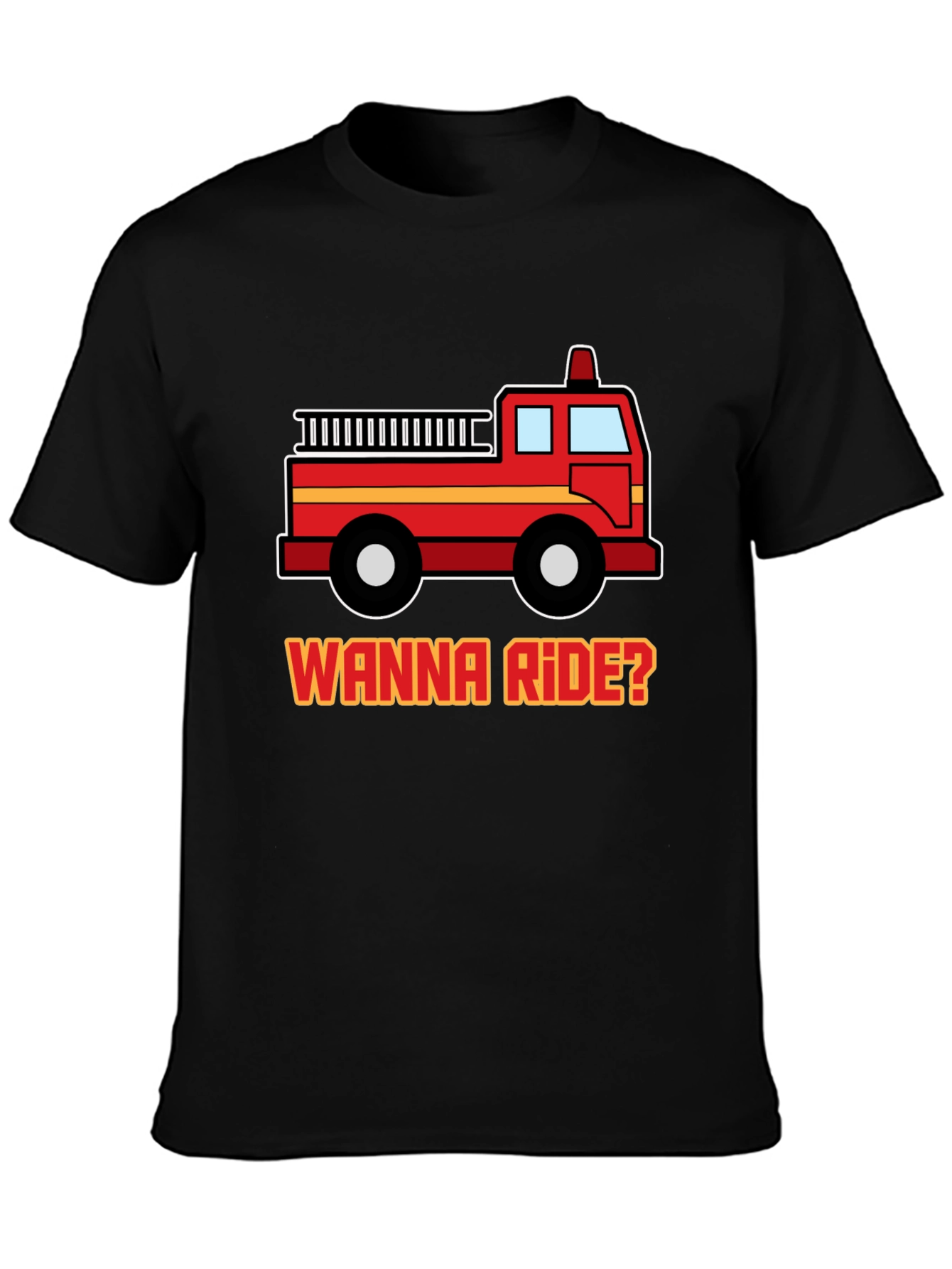 Wanna Ride? Firetruck Graphic Tee