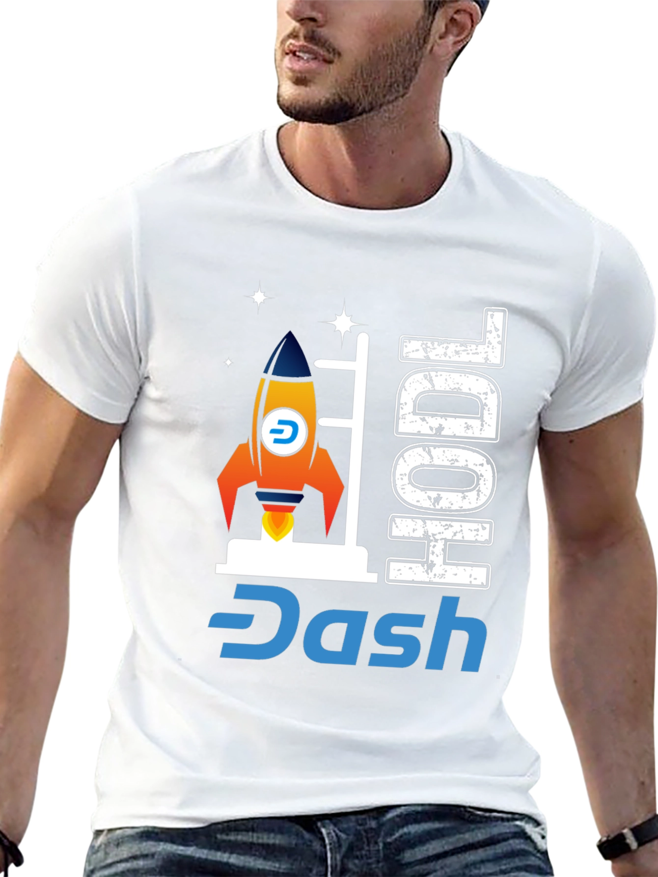 HODL Dash Rocket T-Shirt - Crypto Enthusiast Apparel