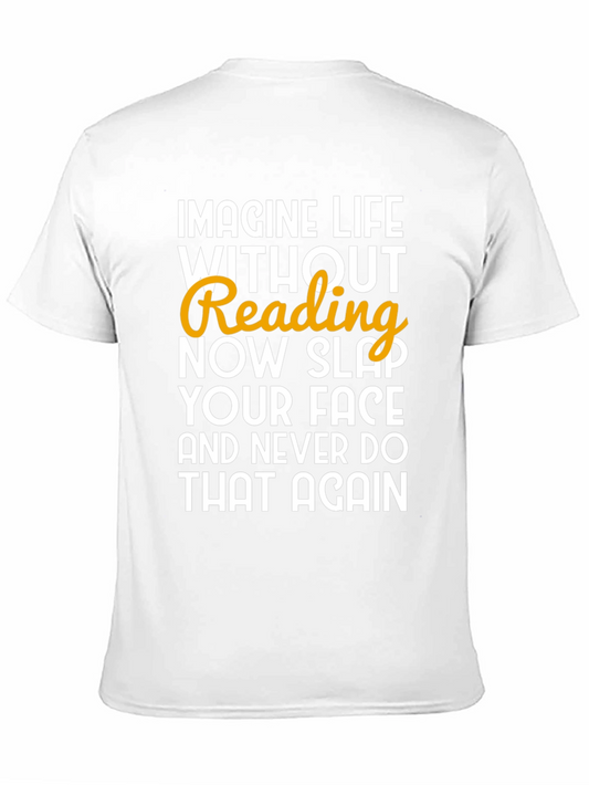 Imagine Life Without Reading Black T-Shirt