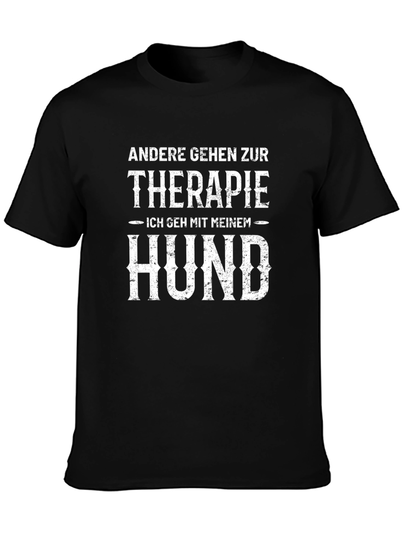Therapy Dog T-Shirt - Mens Black Graphic Tee