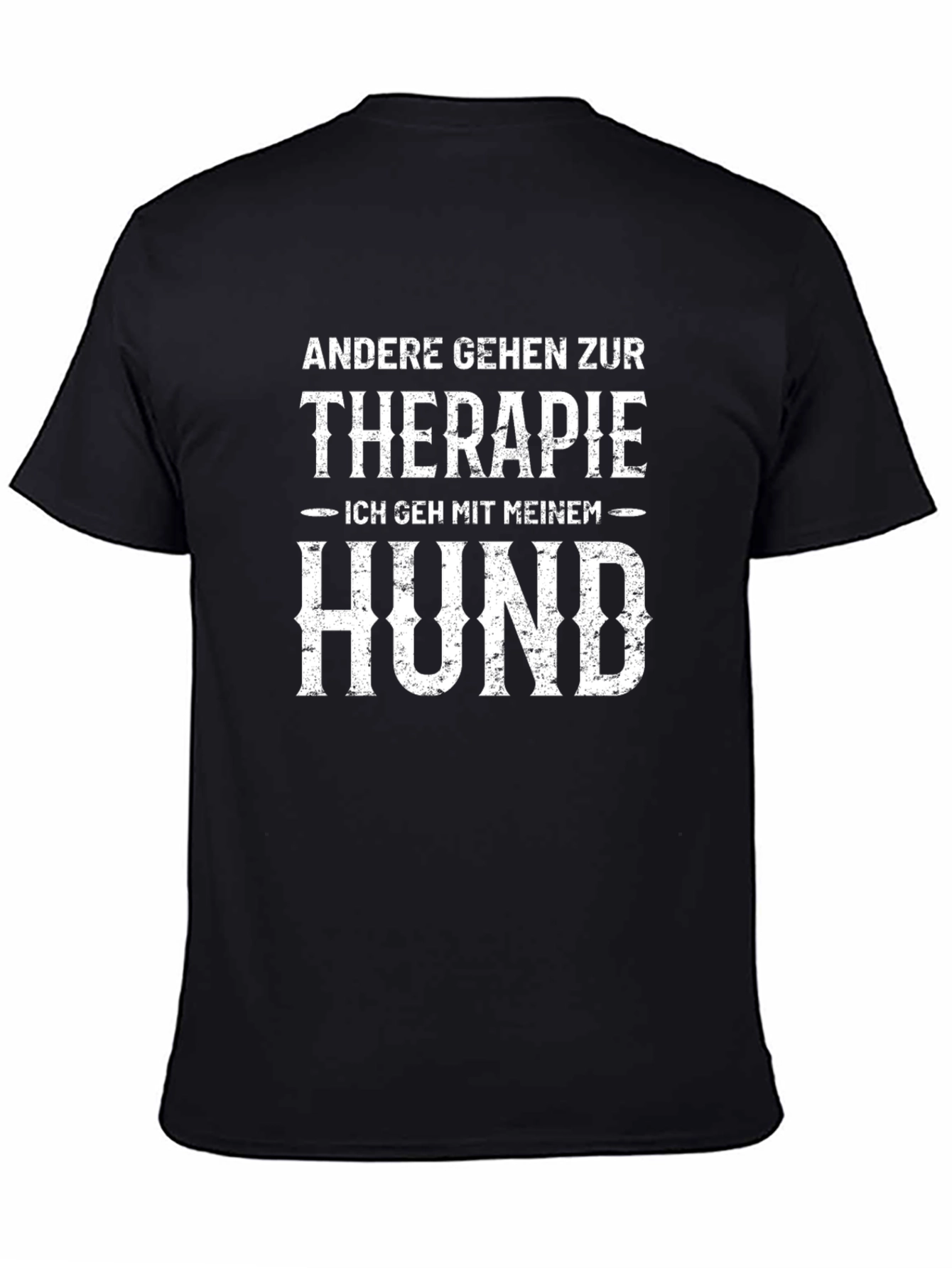 Therapy Dog T-Shirt - Mens Black Graphic Tee