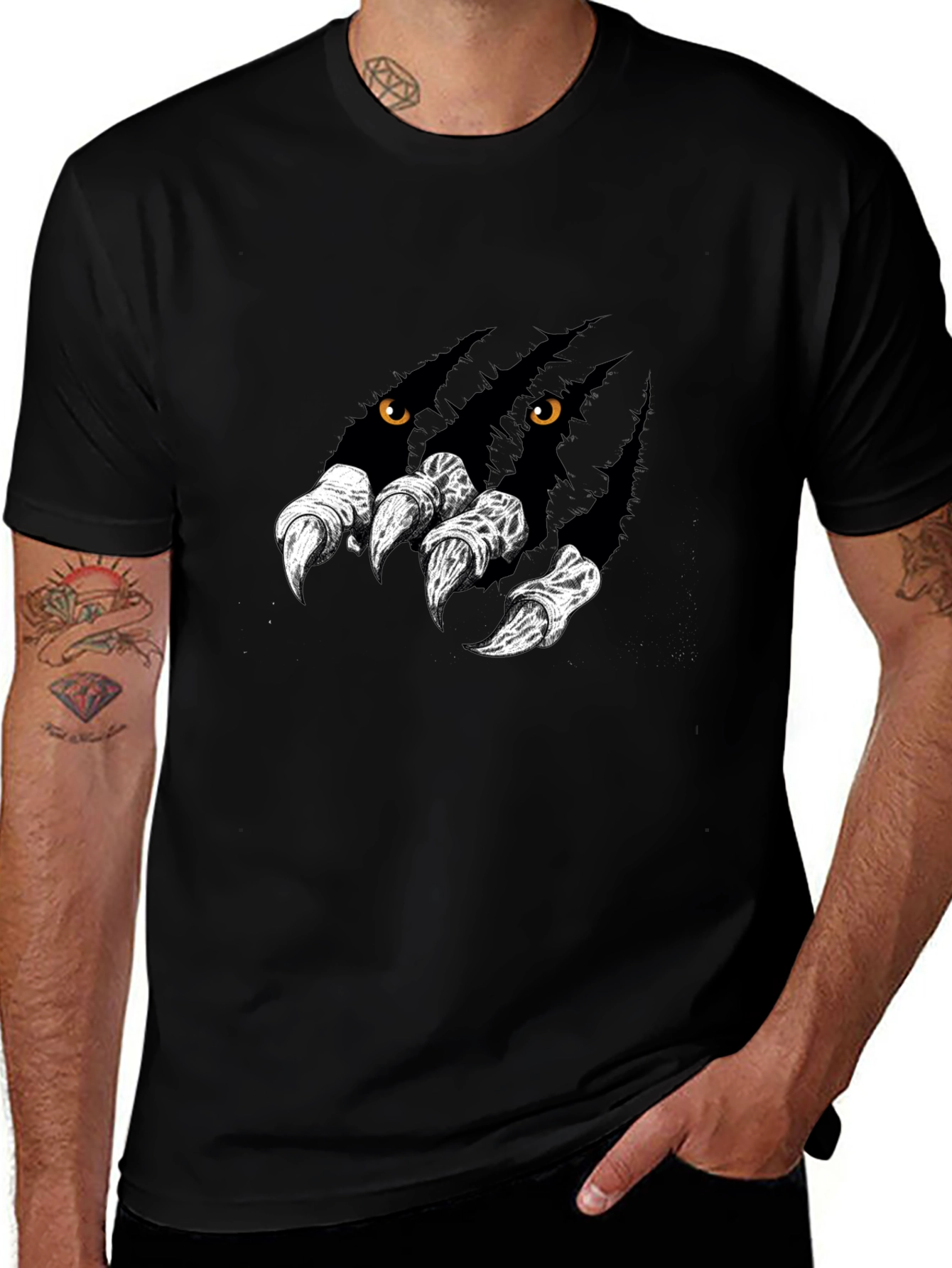 Monster Claw Graphic Black T-Shirt