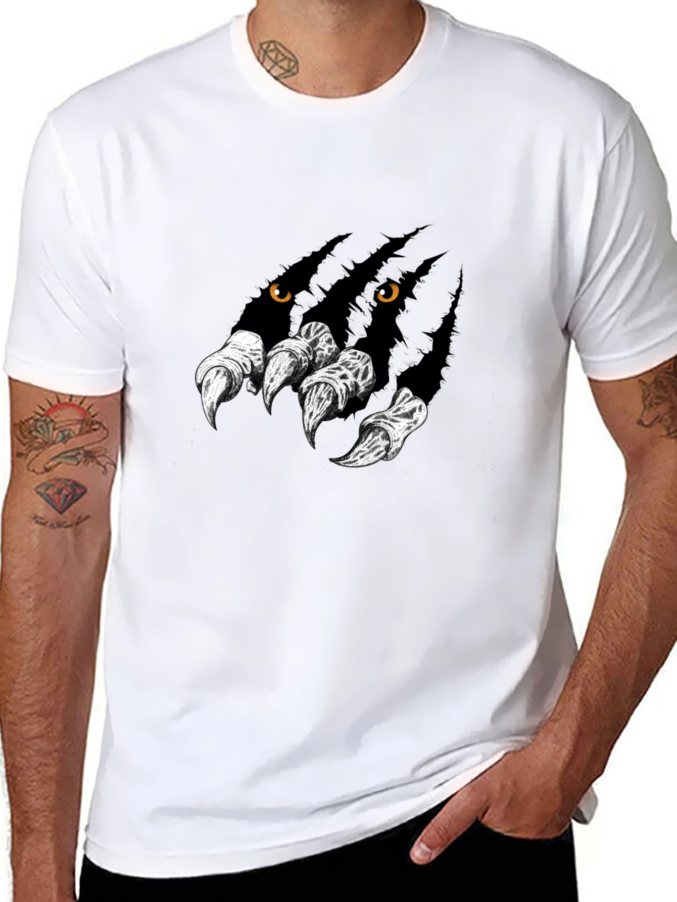 Monster Claw Graphic Black T-Shirt