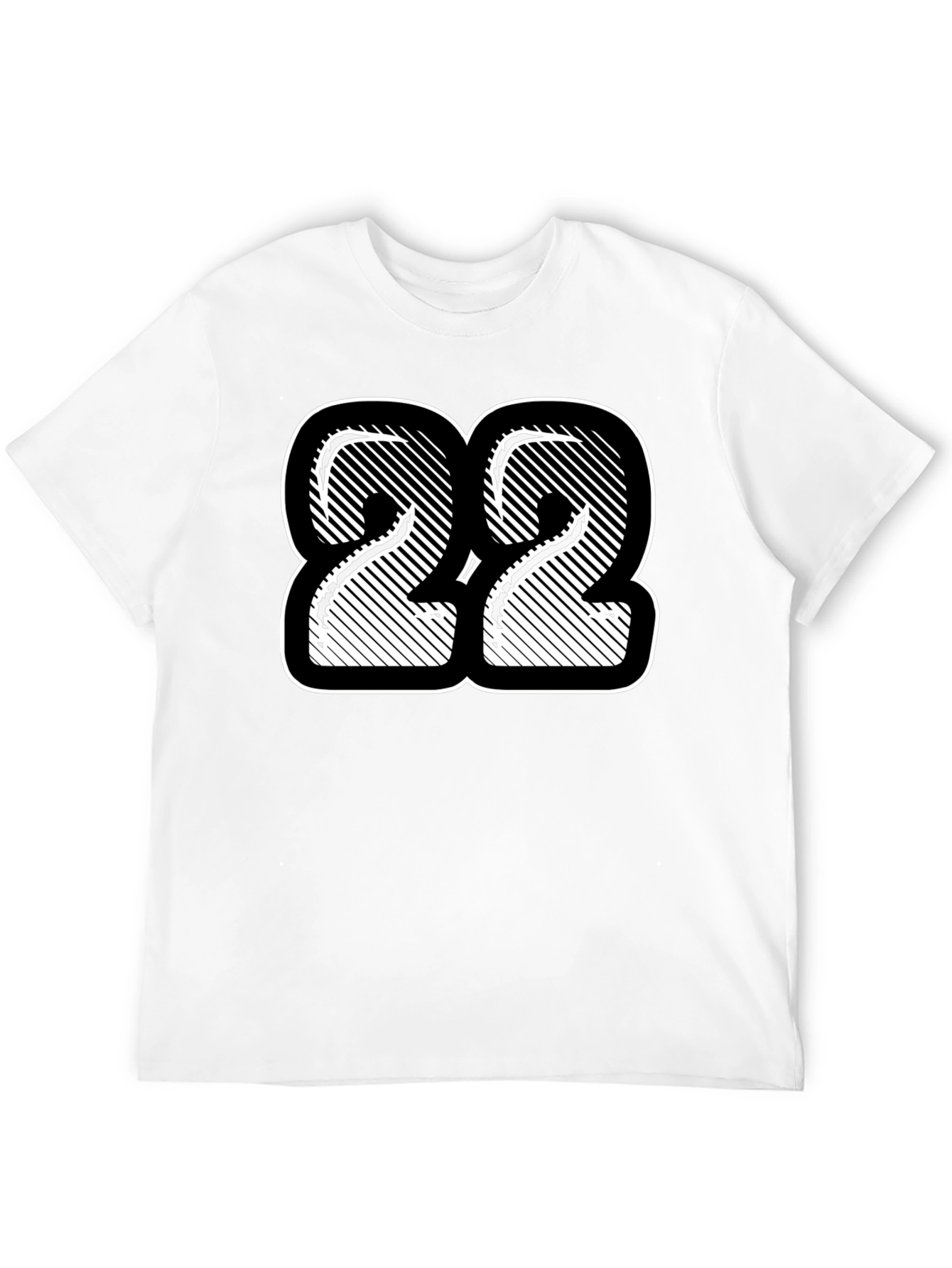 Number 22 Graphic Print Black T-Shirt