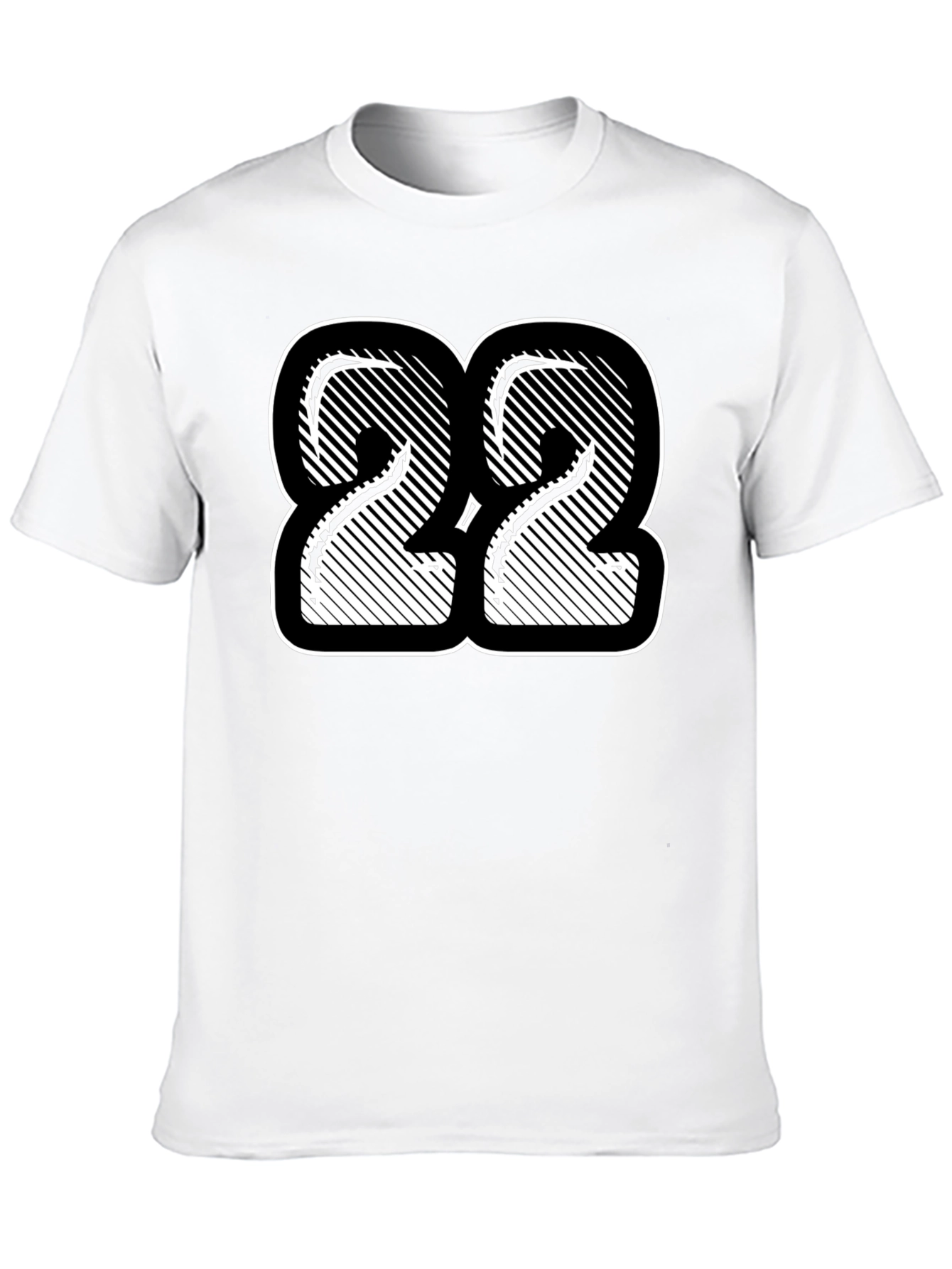Number 22 Graphic Print Black T-Shirt