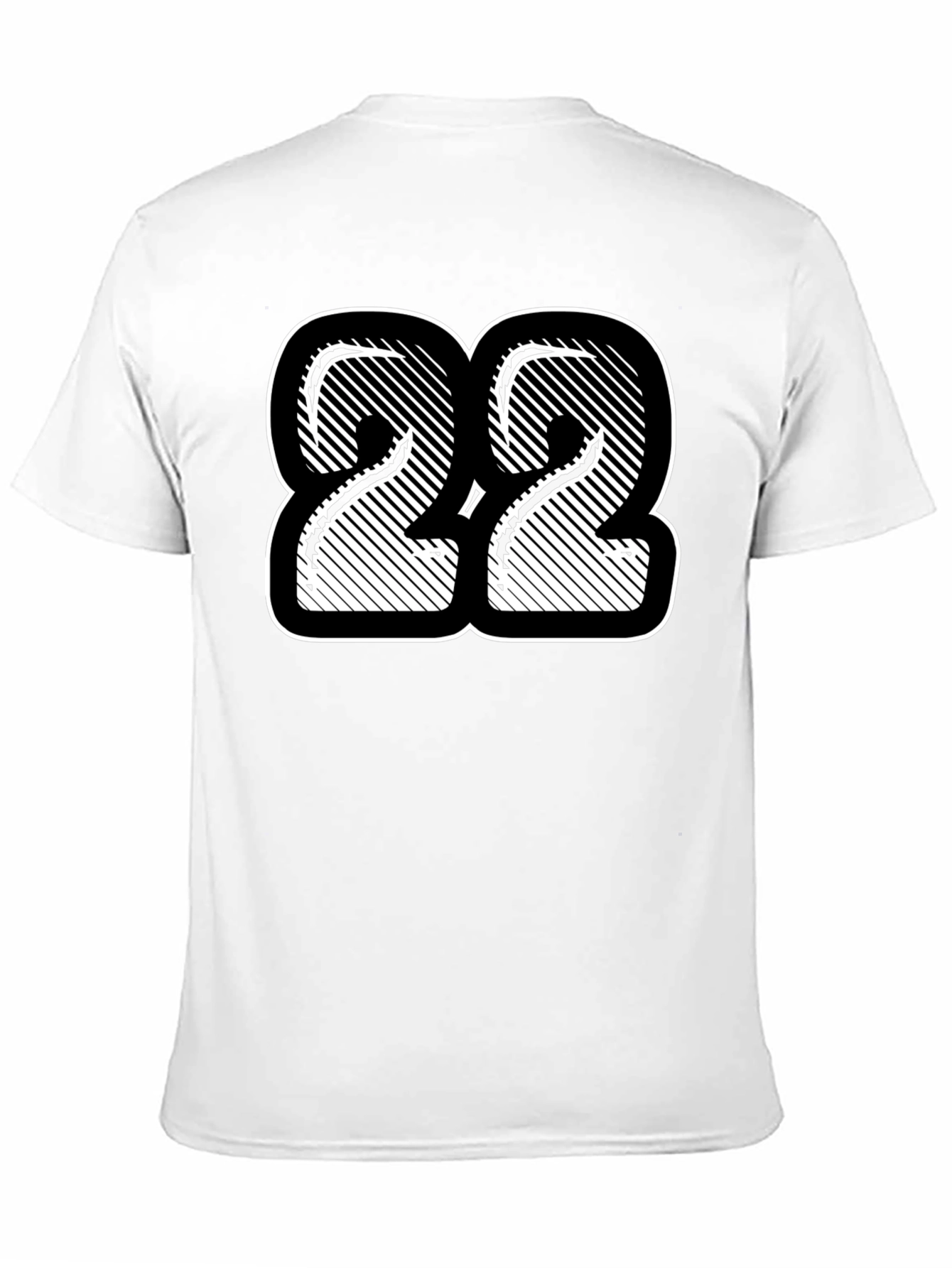 Number 22 Graphic Print Black T-Shirt