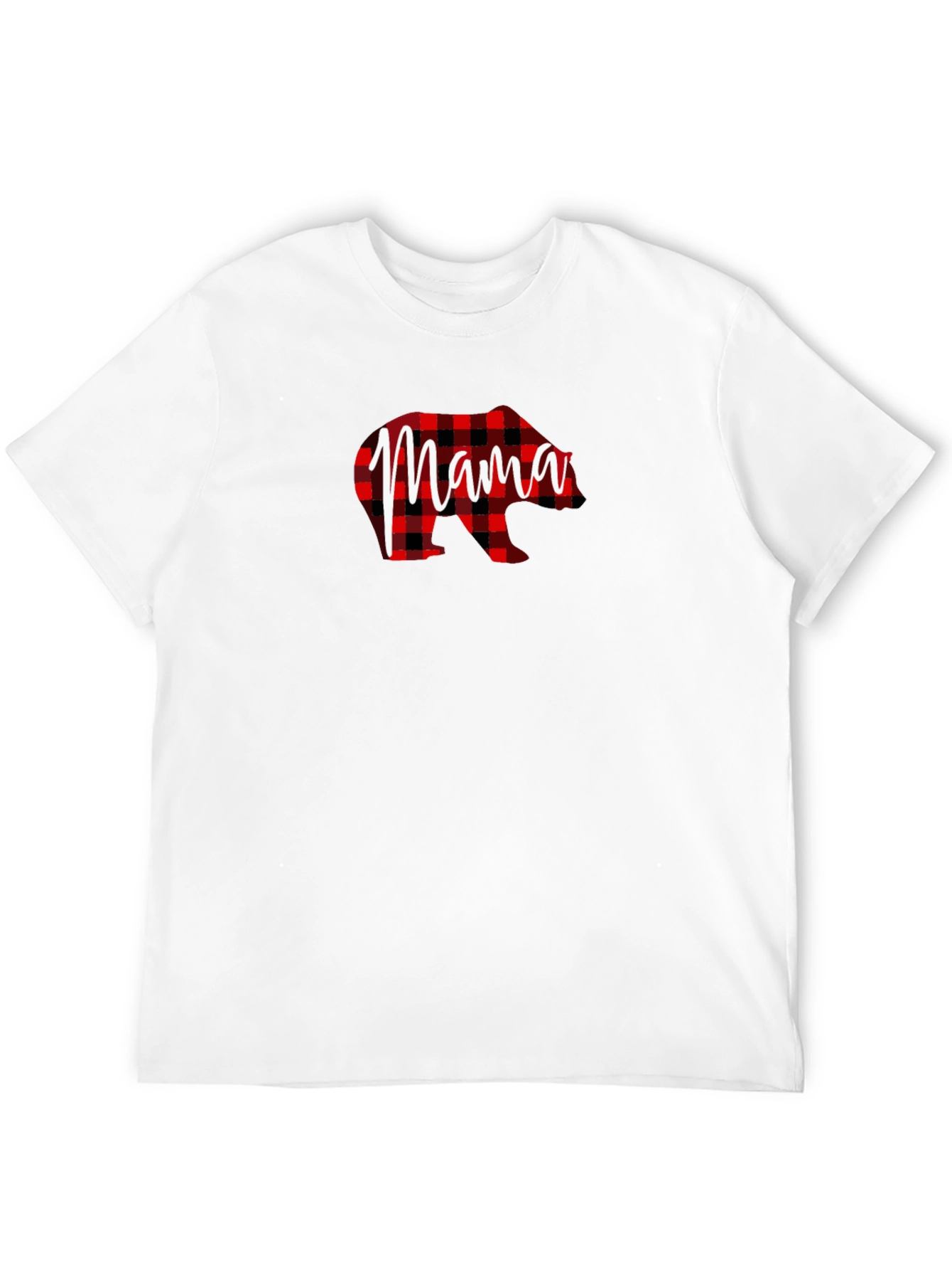 Mama Bear Plaid Graphic T-Shirt