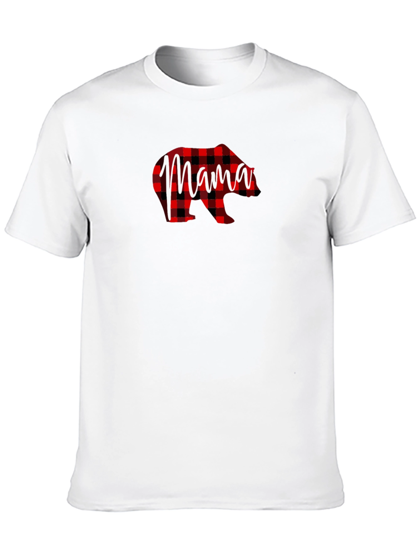 Mama Bear Plaid Graphic T-Shirt