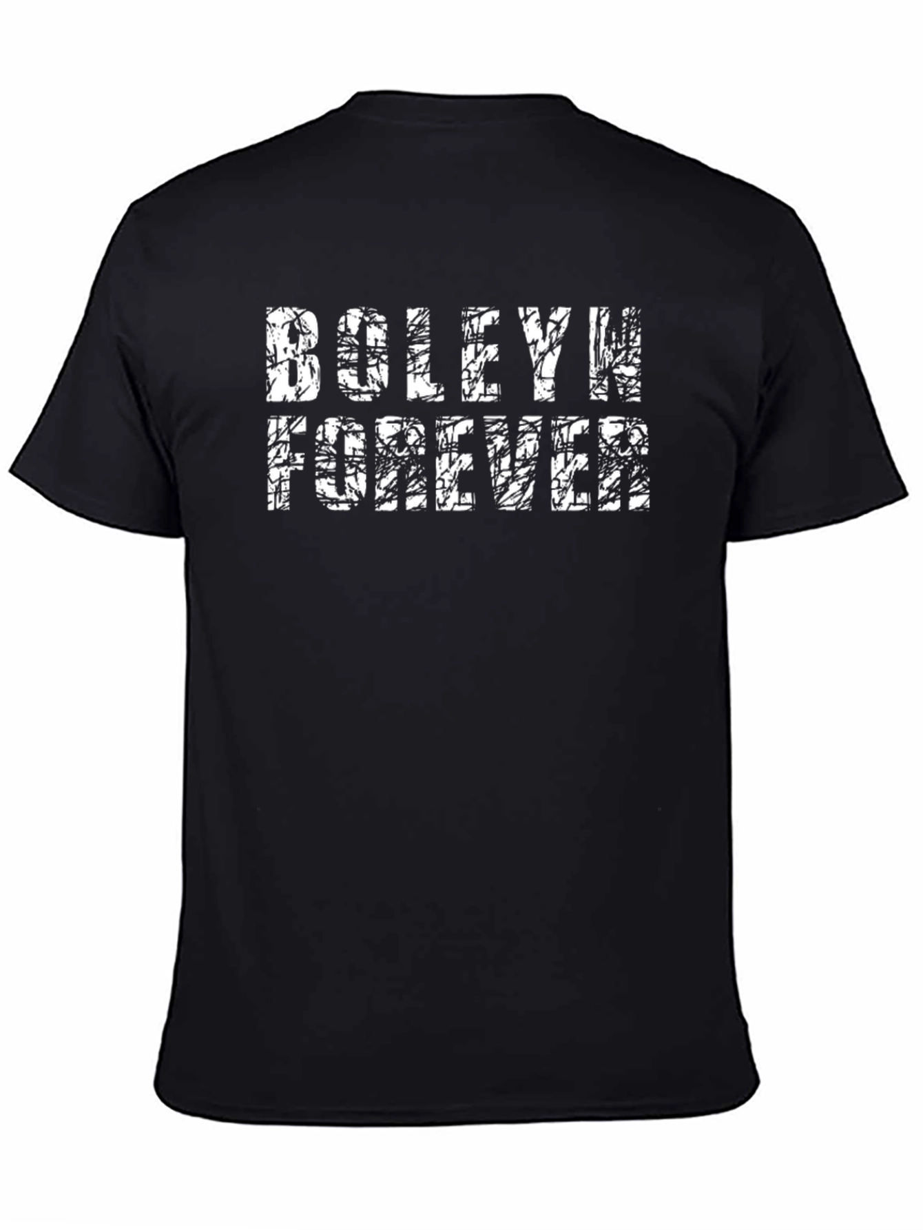 Boleyi Forever Black Cotton Graphic T-Shirt