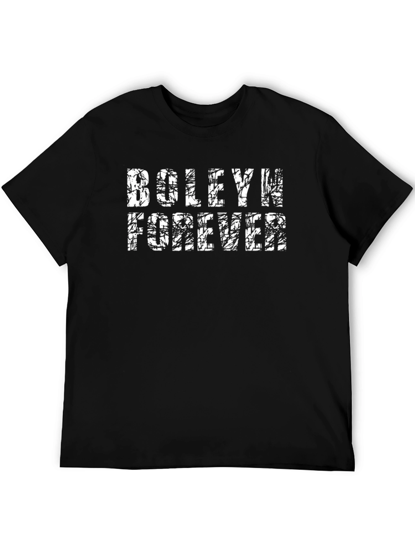 Boleyi Forever Black Cotton Graphic T-Shirt