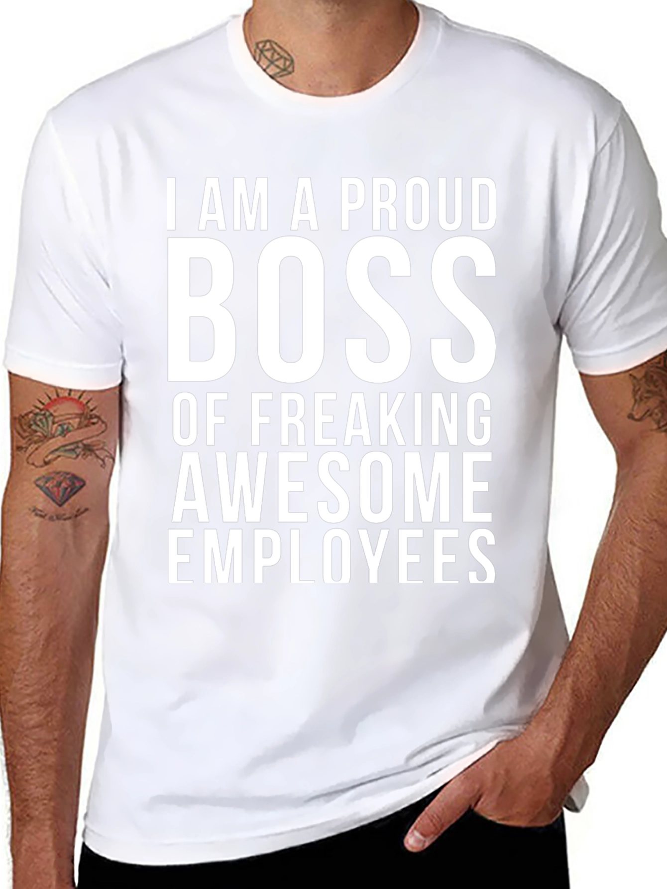 Proud Boss Graphic Tee - Awesome Employees Shirt