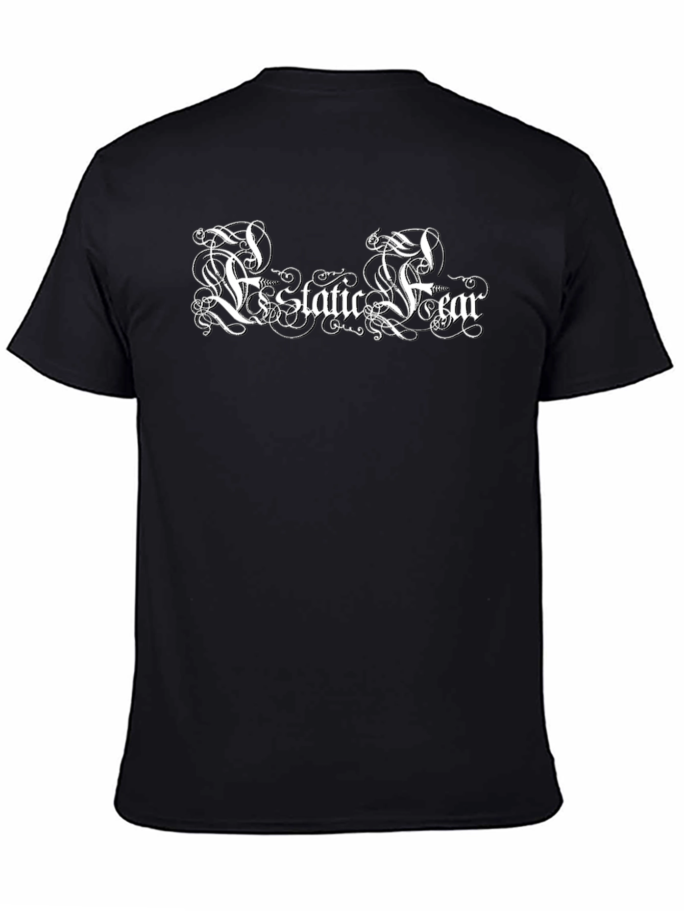 Ecstatic Fear Graphic Print Black T-Shirt