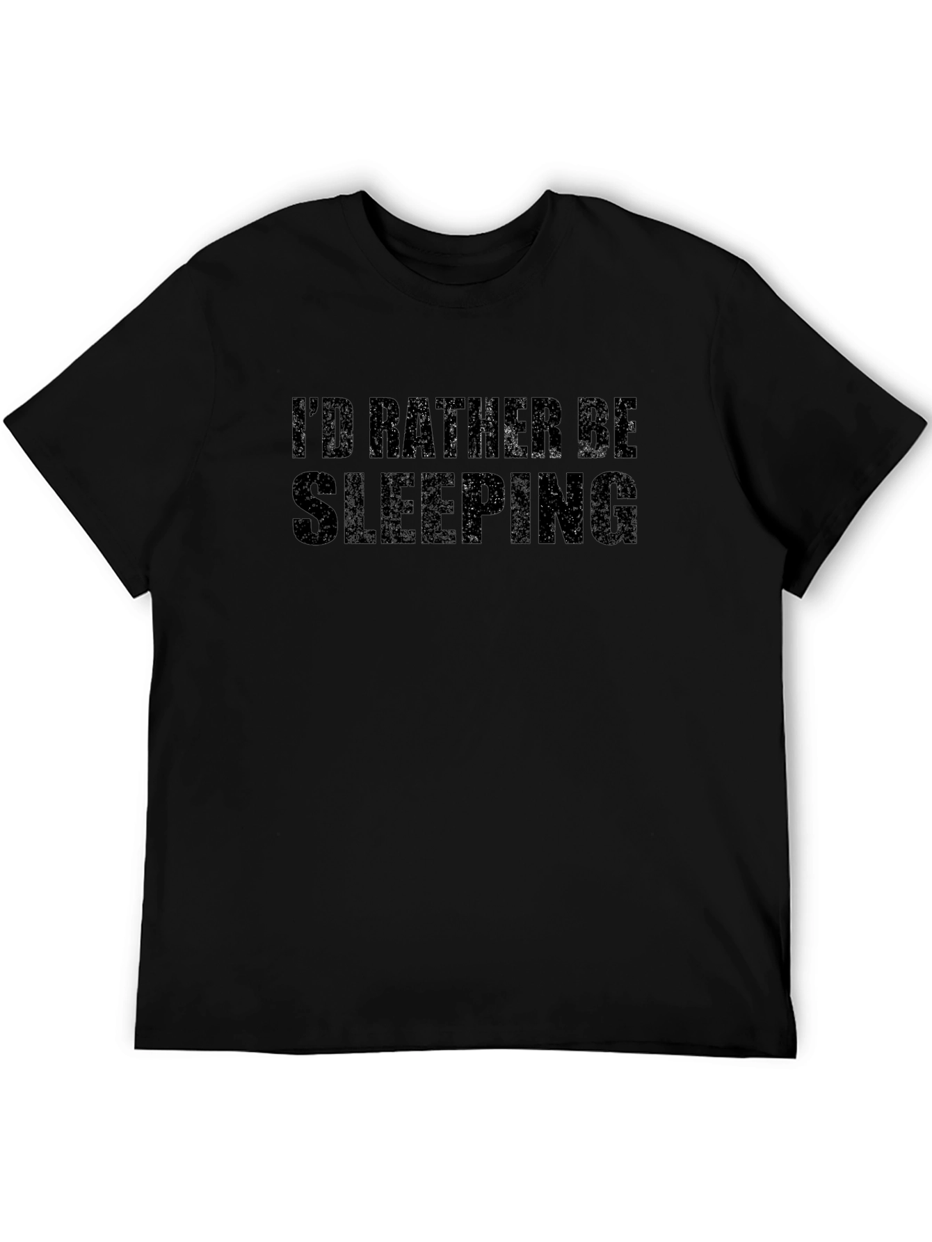 Id Rather Be Sleeping Black Graphic T-Shirt