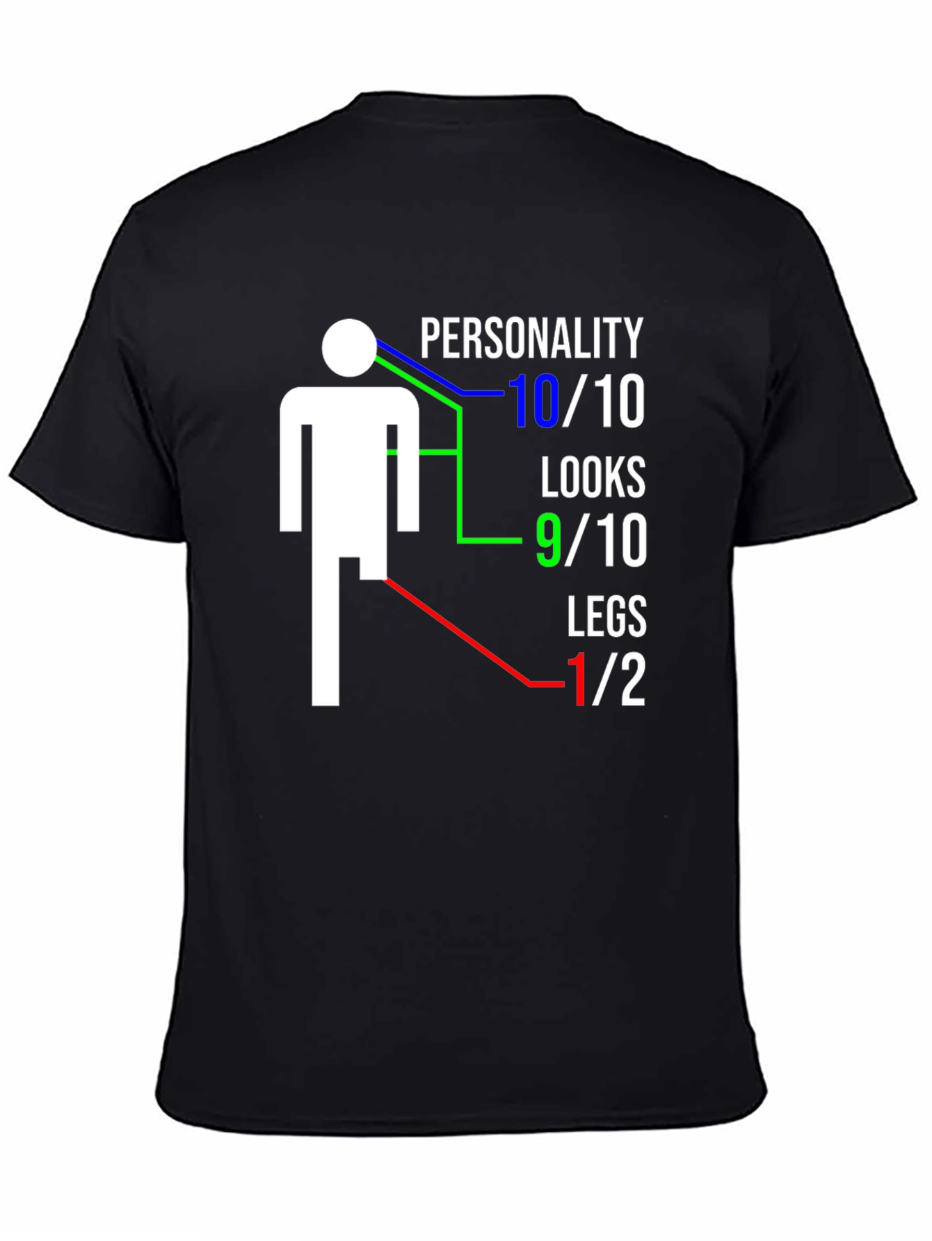 Funny One-Legged Man Graphic T-Shirt