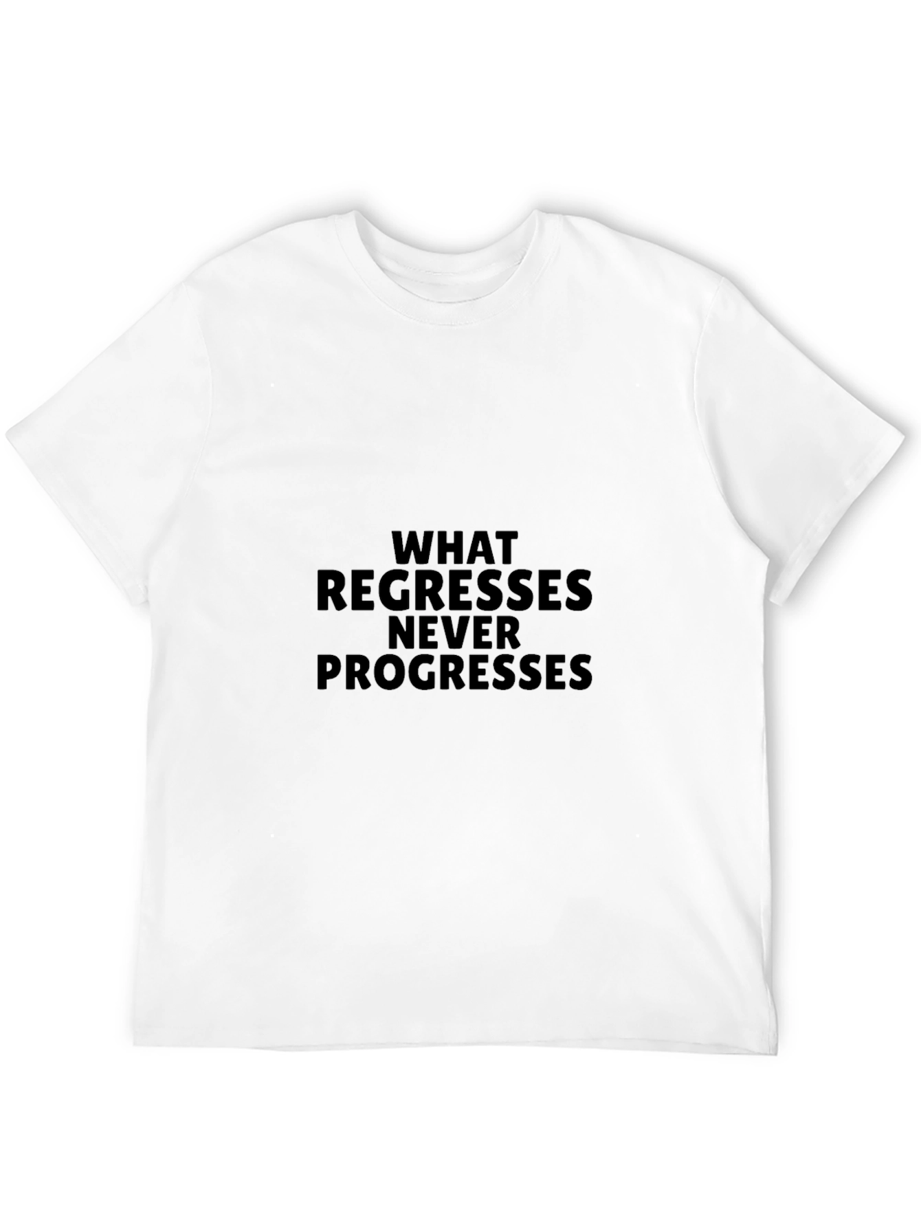 Regresses Never Progresses Black T-Shirt