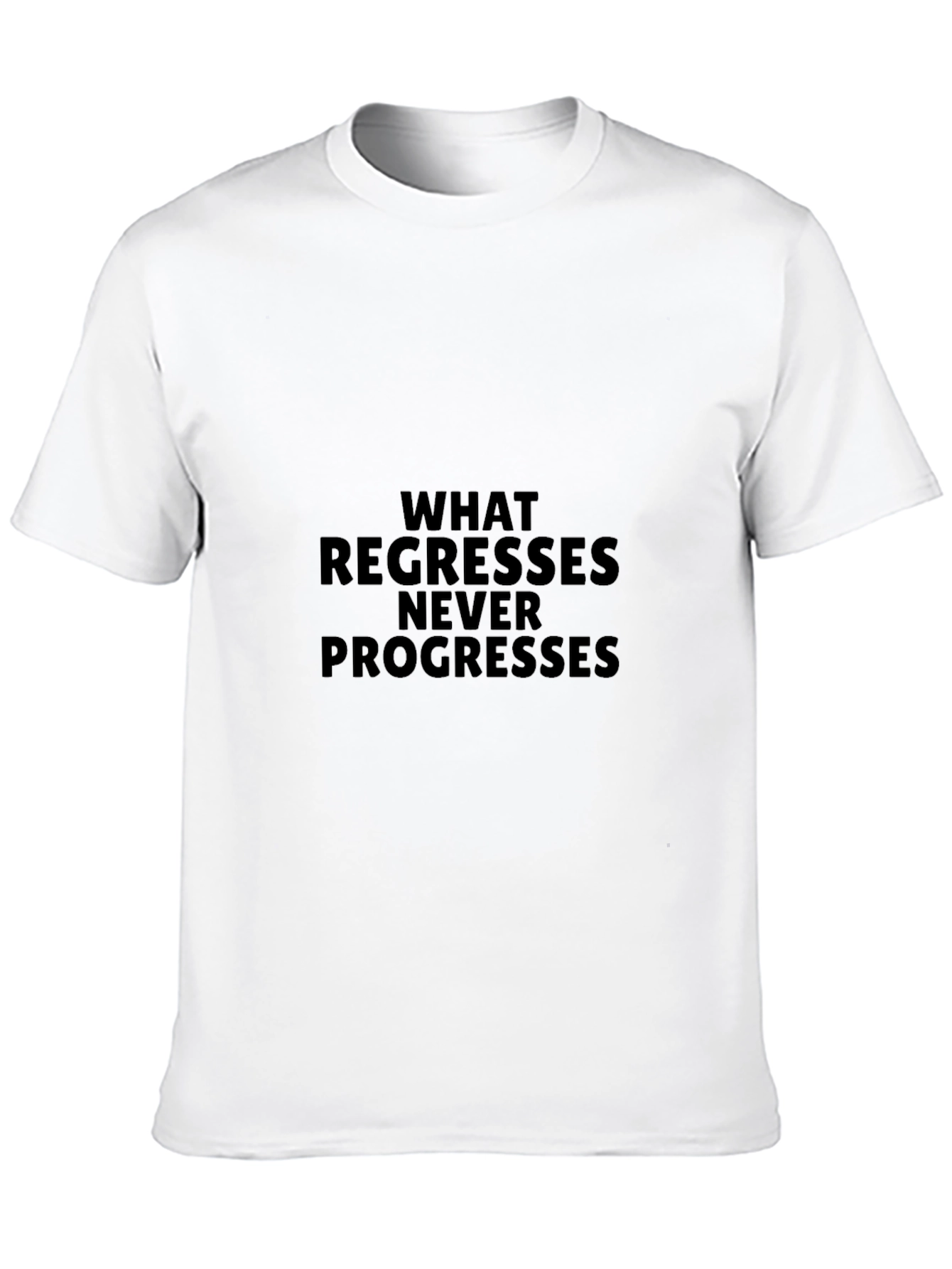 Regresses Never Progresses Black T-Shirt