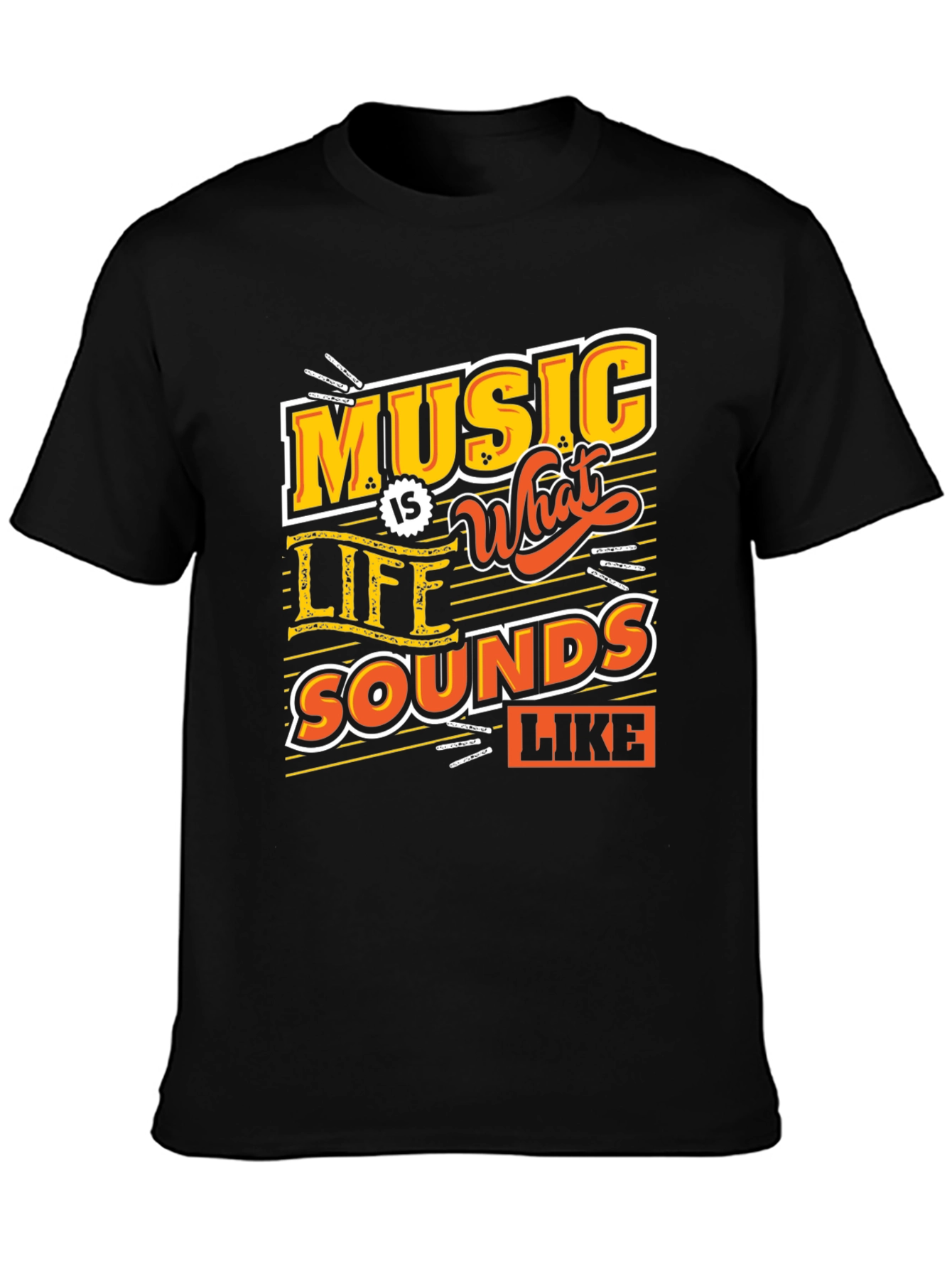 Music Is What Life Sounds Like Graphic Tee