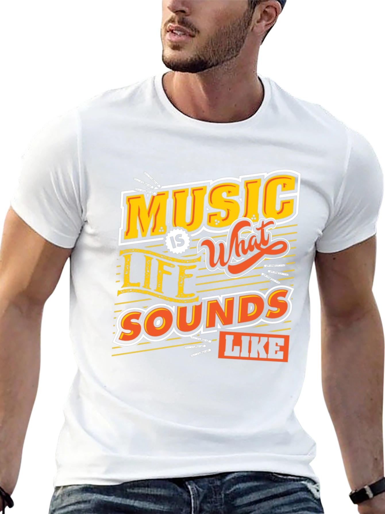 Music Is What Life Sounds Like Graphic Tee