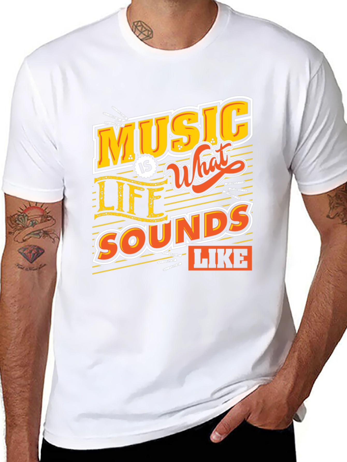 Music Is What Life Sounds Like Graphic Tee