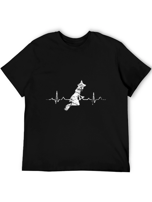 Witch Heartbeat Graphic Tee - Black Cotton Blend